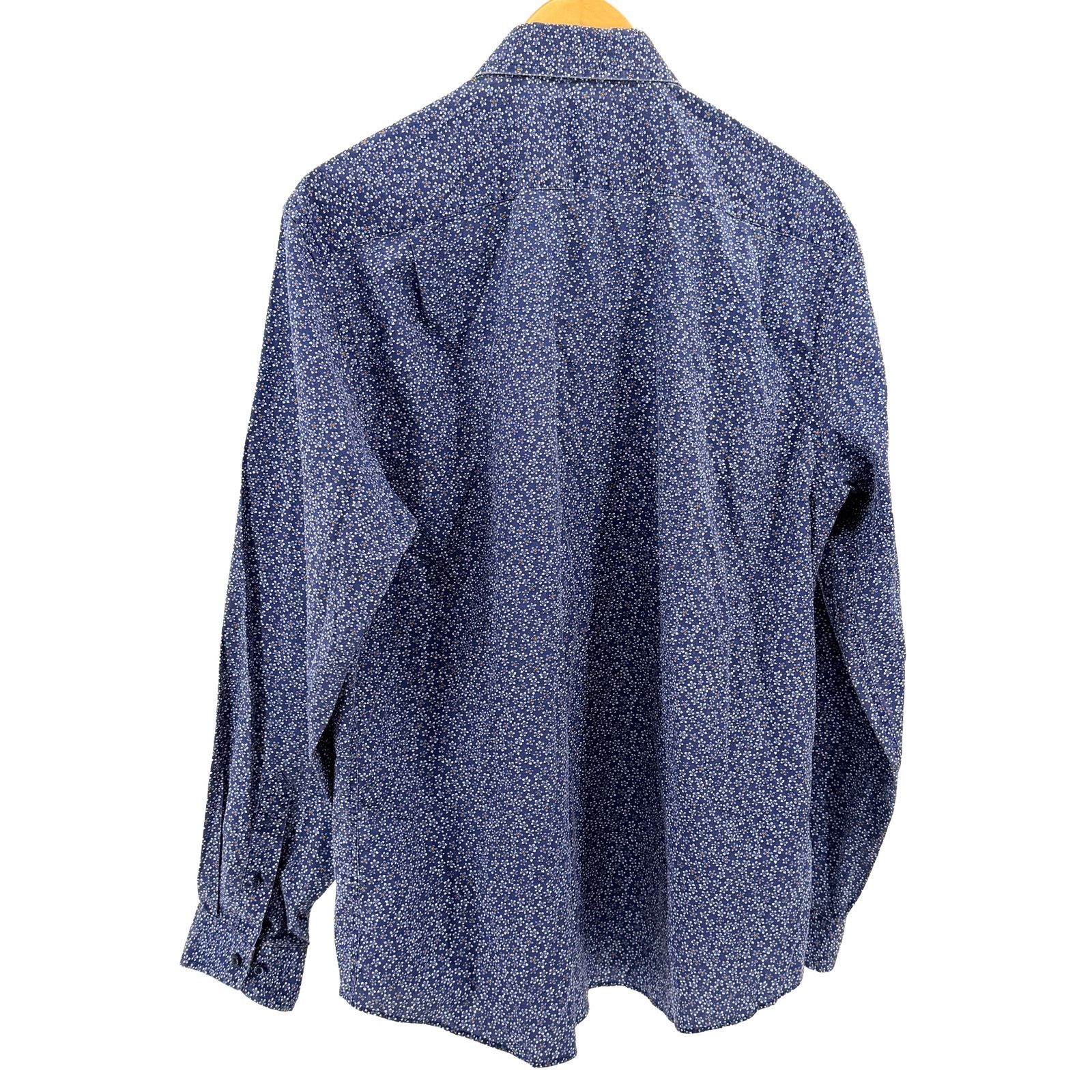 Ben Sherman Blue Floral Stretch Tailored Long Sleeve Button Down Shirt Size US L / EU 52-54 / 3 - 4 Thumbnail