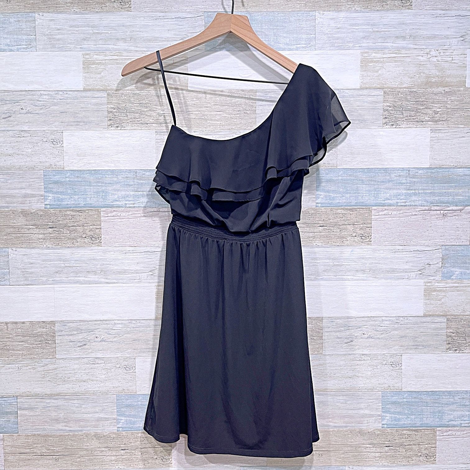 White House Black Market White House Black Market One Shoulder Ruffle Dress Womens 2 Size XS / US 0-2 / IT 36-38 - 3 Thumbnail
