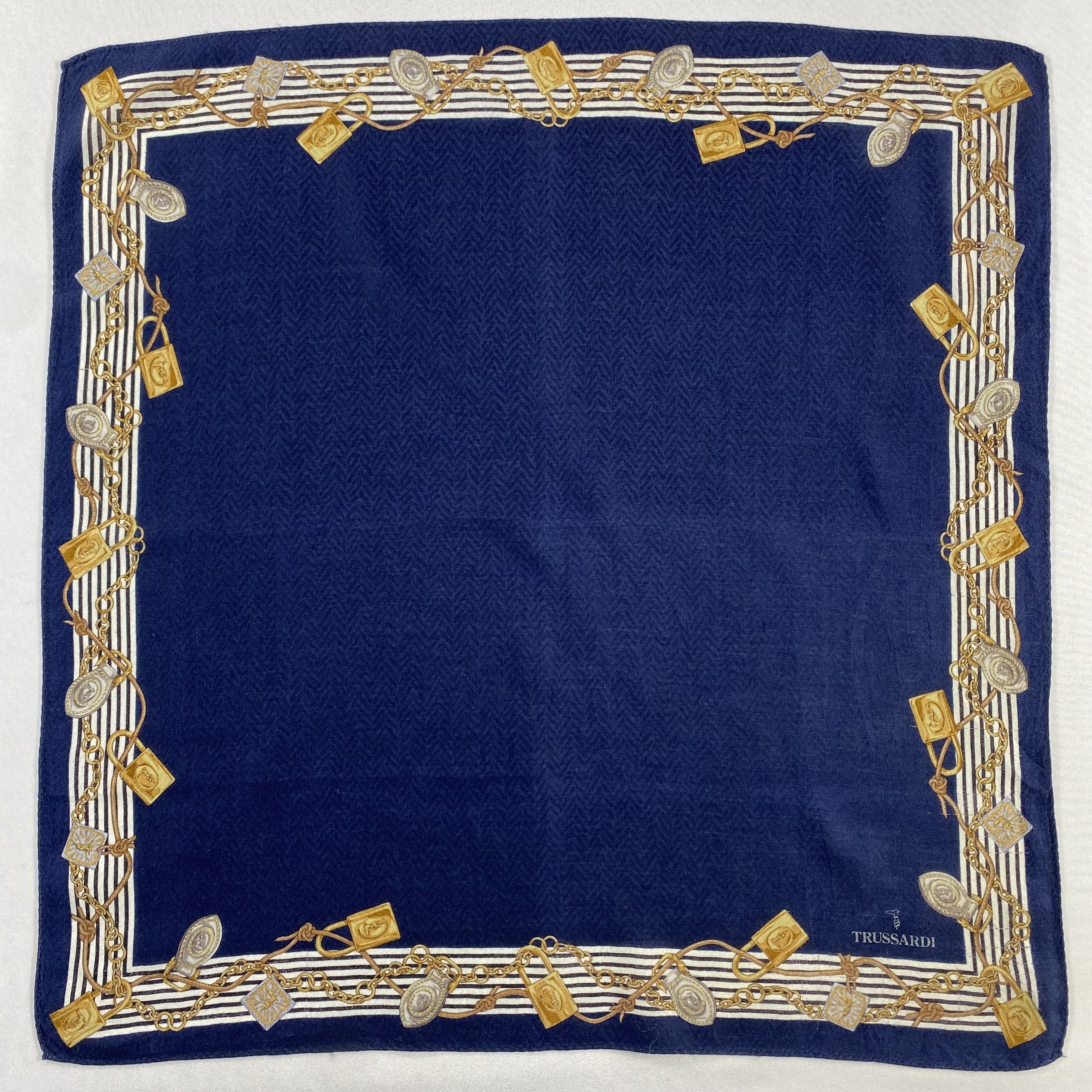 Trussardi × Vintage Trussardi Neckerchief / Bandana / Handkerchief-P553 Size ONE SIZE - 1 Thumbnail