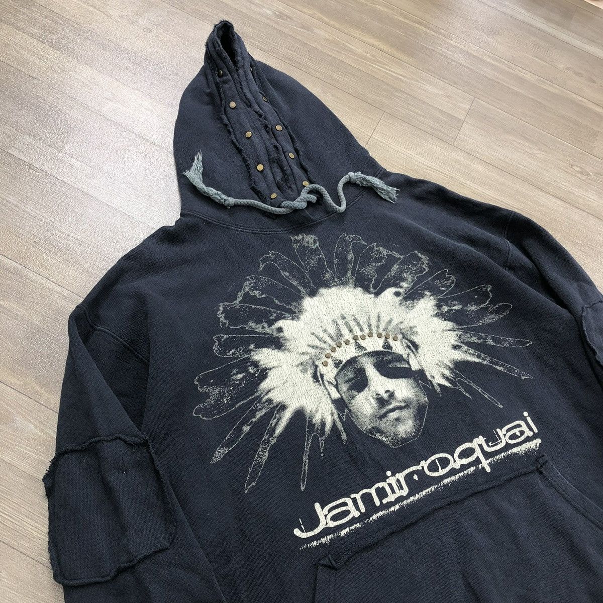 If Six Was Nine 2000s Jamiroquai Apache Distressed Studded Lgb Style Hoodie Size US M / EU 48-50 / 2 - 3 Thumbnail