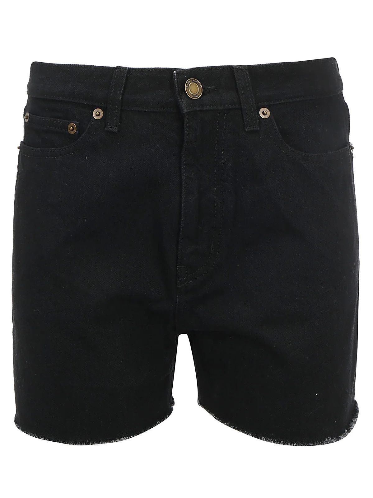 image of Saint Laurent Paris Oc11Z10524 Denim Shorts In Black, Men's (Size 34)