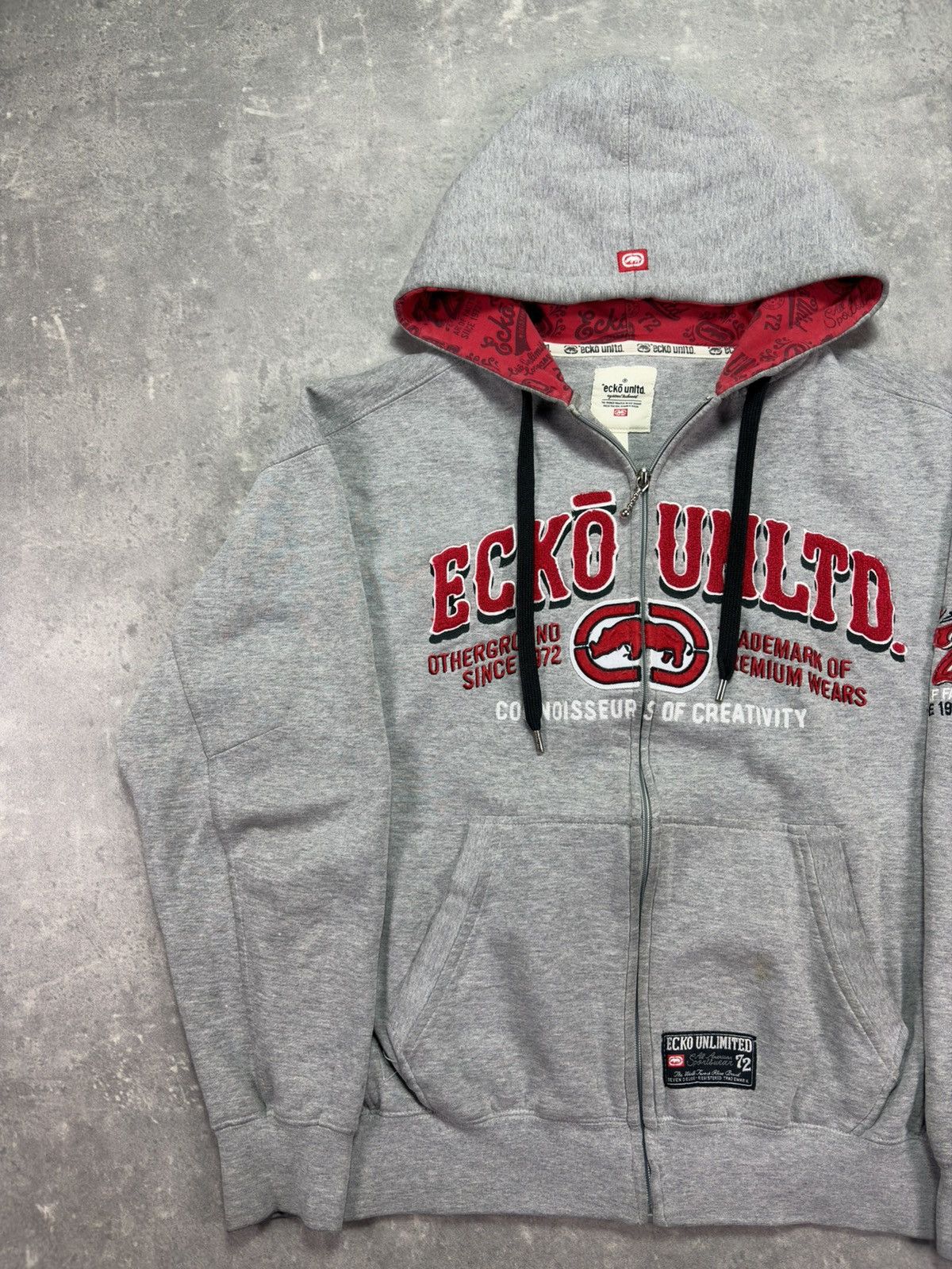 Ecko Unltd. Ecko Unlimited Big Logo Baggy Zip Hoodie L Swag Rap Size US L / EU 52-54 / 3 - 3 Thumbnail