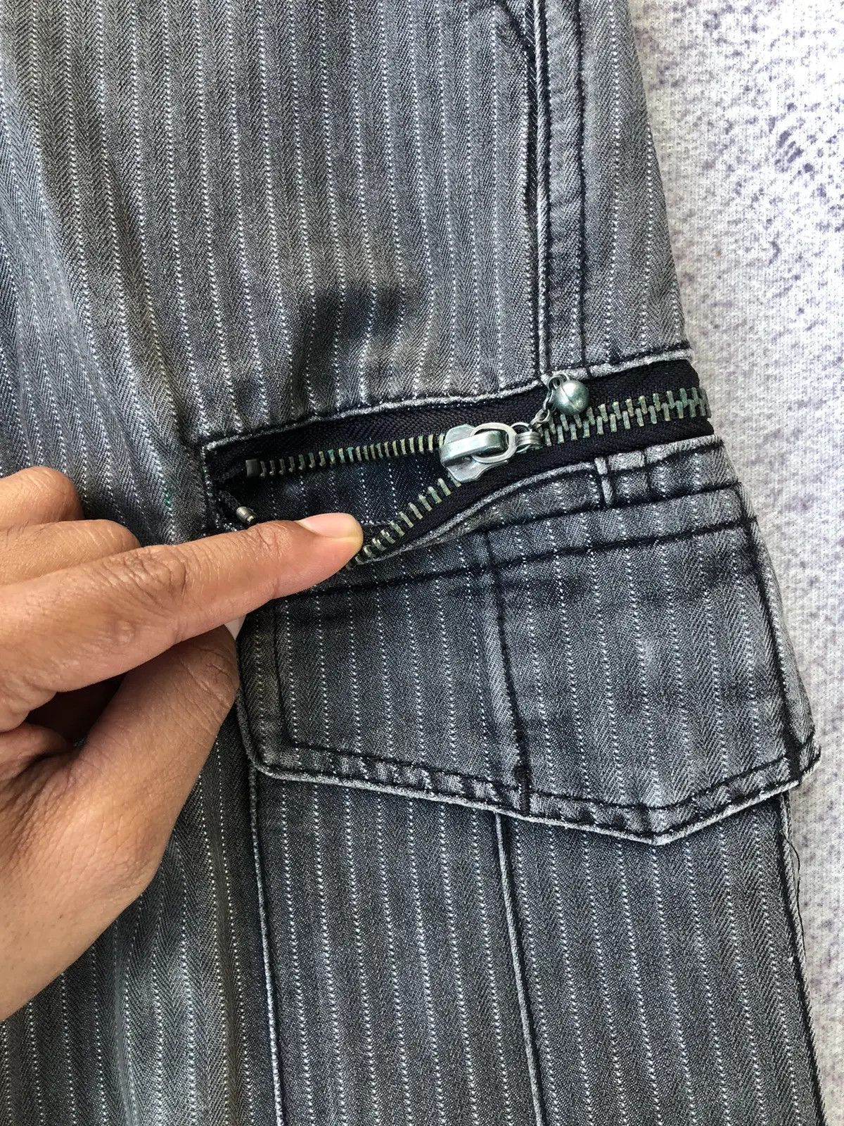 Japanese Brand × Vintage Vintage Cargo Pants Stripe 6 Pocket Tactical Utility Size US 30 / EU 46 - 5 Thumbnail