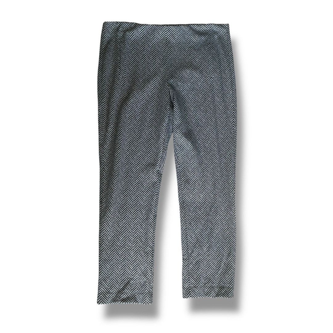 Chicos Chico's Juliet ankle herringbone high rise flat front pants Size 36" / US 14 / IT 50 - 5 Thumbnail