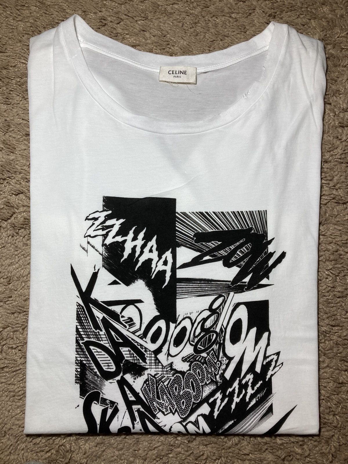 Celine × Hedi Slimane SS19 Celine Christian Marclay Kaboom Klak Artist Hedi 2019 Size US XS / EU 42 / 0 - 1 Thumbnail
