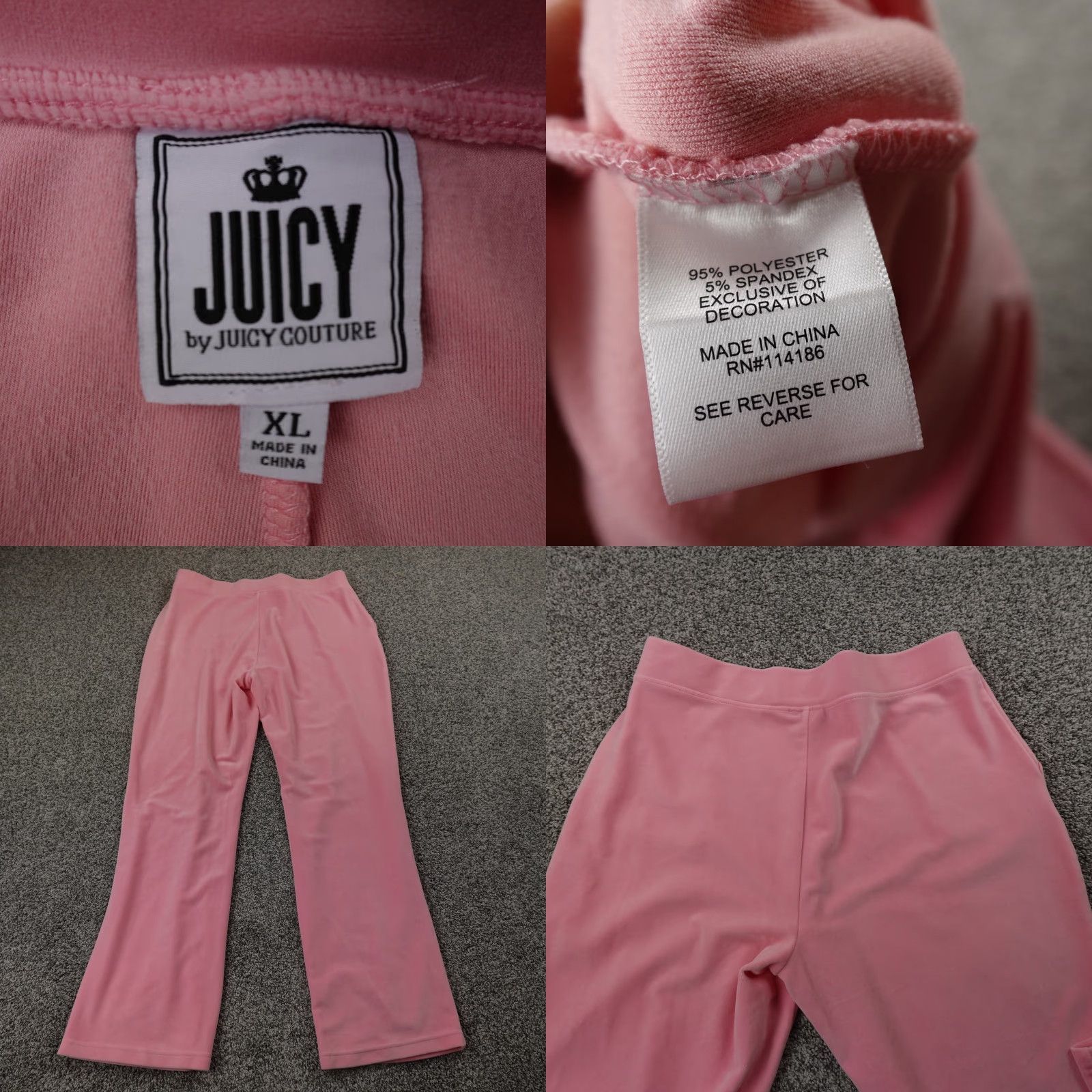 Juicy Couture Juicy Couture Pants Womens XL Pink Boot Velvet Velour Soft Jogger Sweatpants Y2K Size 40" / US 18 - 8 Thumbnail