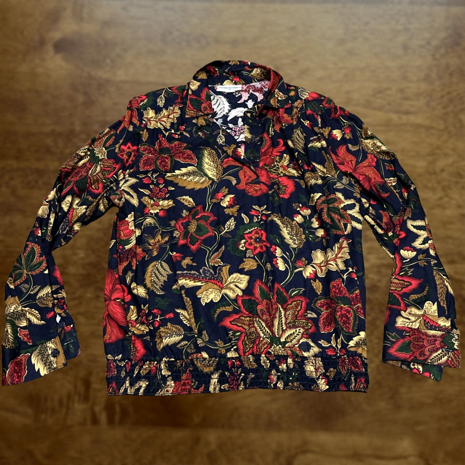 Vintage VTG Alfred Dunner Blouse Women’s Size 10 Long Sleeve Floral A45 Size L / US 10 / IT 46 - 1 Thumbnail