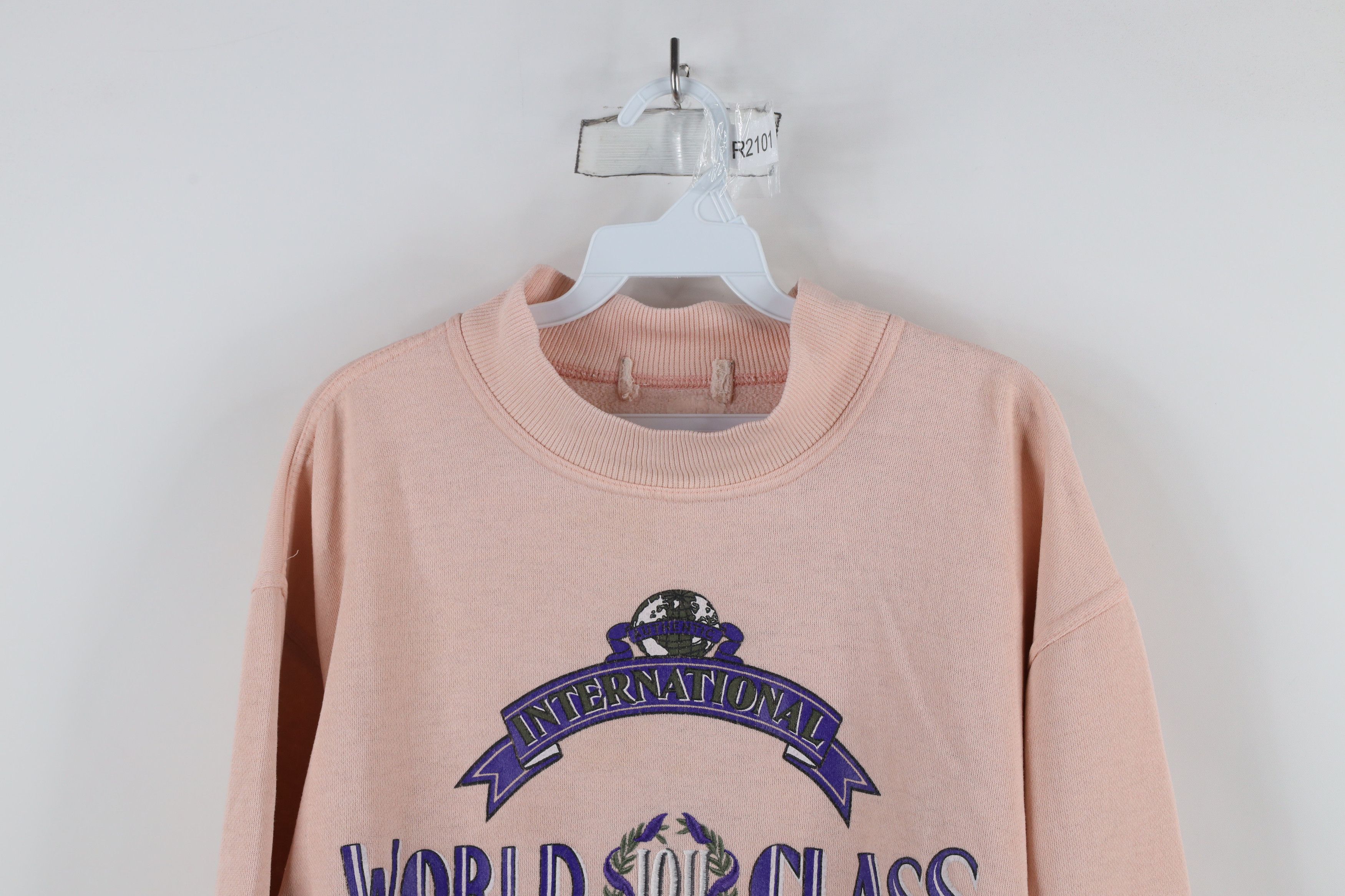 Vintage Vintage 90s IOU Streetwear Spell Out Mock Neck Sweatshirt Size L / US 10 / IT 46 - 2 Thumbnail
