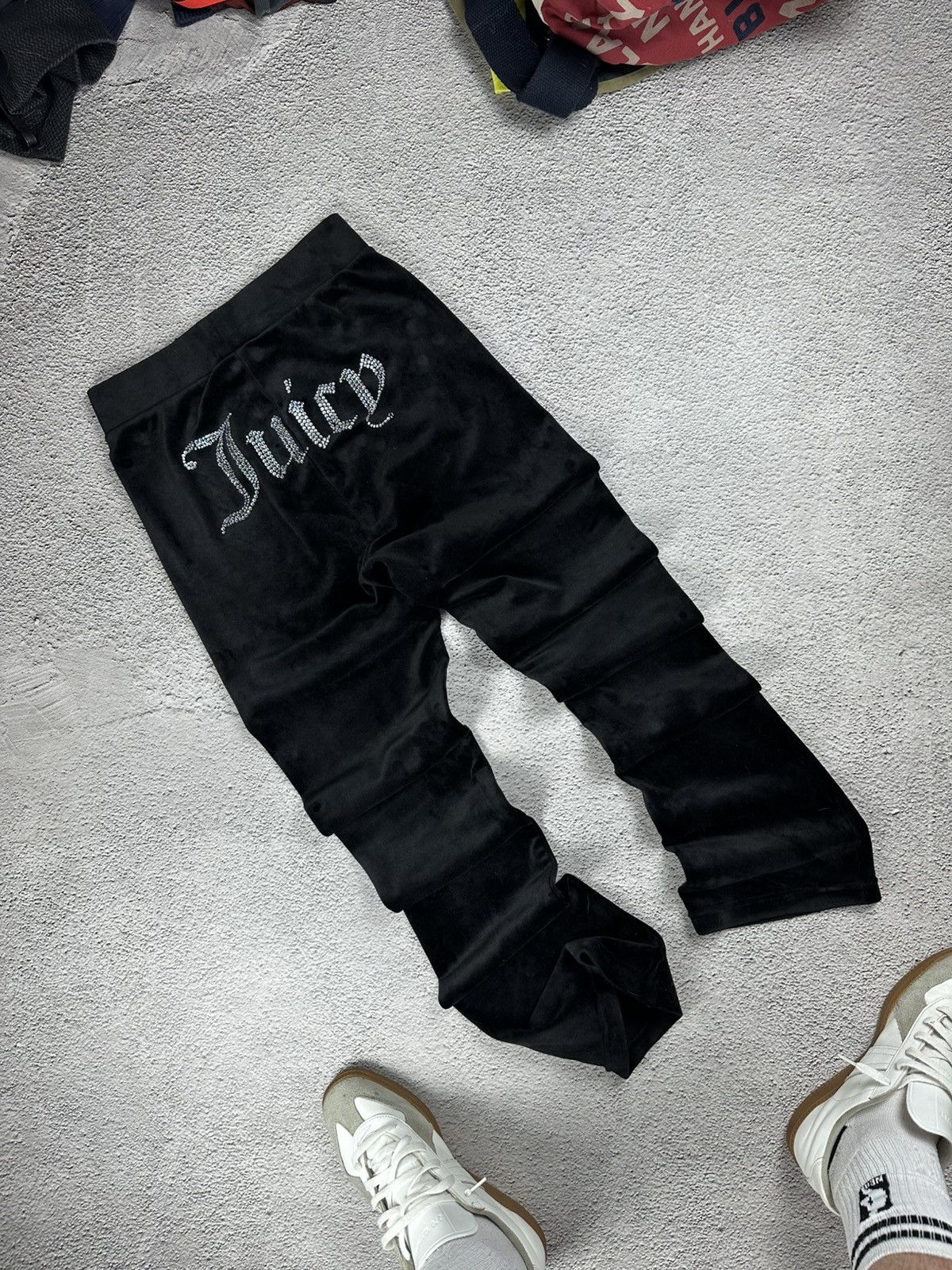 Juicy Couture Velvet Track Pants Effected Rhinestones Style