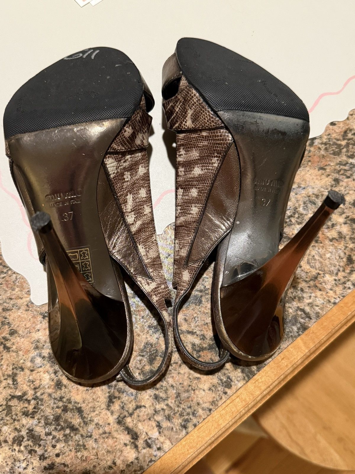 Miu Miu Miu Miu Metallic Platform with Jewel Size US 6 / IT 36 - 5 Thumbnail