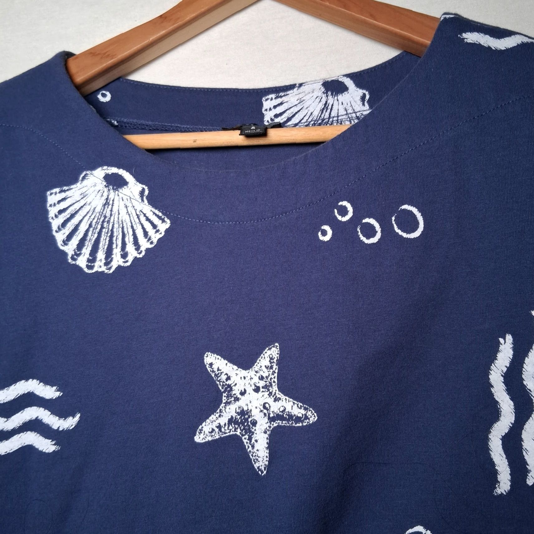 Vintage Links Shirt Women Small Blue Tie Waist Starfish Seashell Beach Beachy Coastal Size S / US 4 / IT 40 - 5 Thumbnail