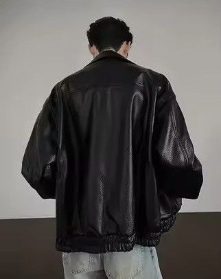 Japanese Brand PU Leather Coats Turn-down Collar Zipper Jacket Size US L / EU 52-54 / 3 - 9 Thumbnail