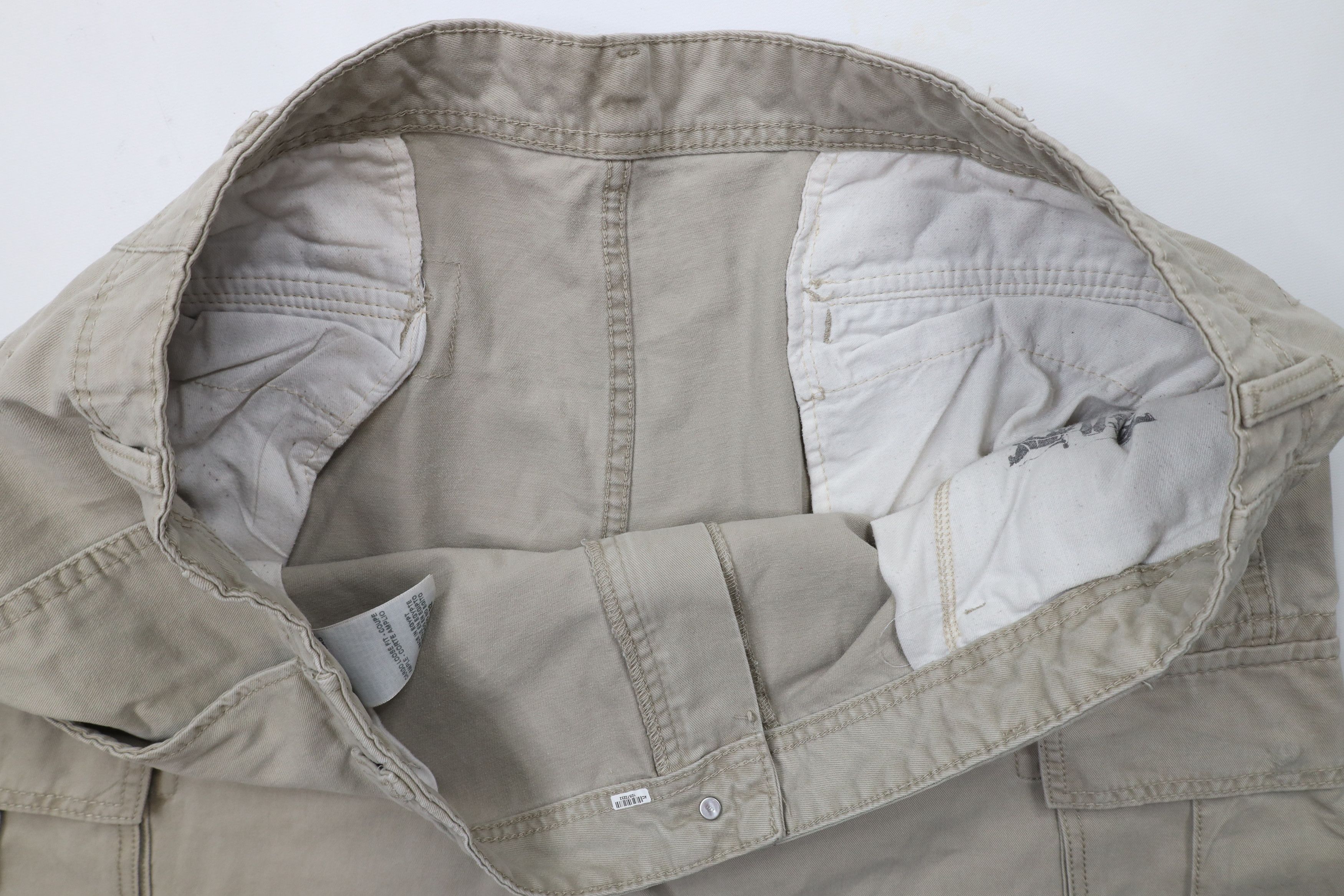 Levi's × Vintage Vintage Y2K Levis Fit Wide Leg Cargo Pants Beige Cotton Size US 44 / EU 60 - 8 Thumbnail