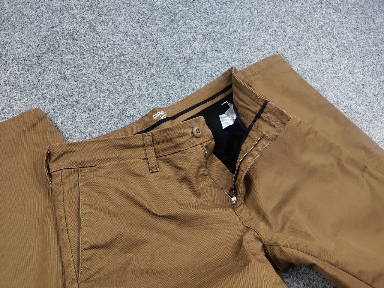 Carhartt Vintage Carhartt Wip Sid Pants Brown Logo Chino Trouser Size US 31 - 9 Thumbnail