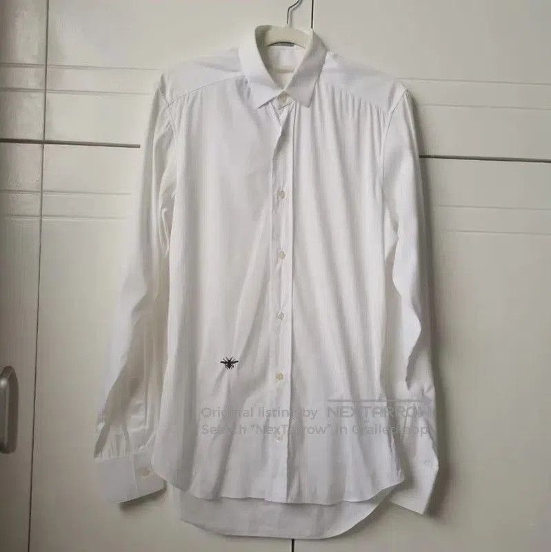Dior Dior White Cotton Embroidered Long Sleeve Shirt . Size US L / EU 52-54 / 3 - 1 Thumbnail