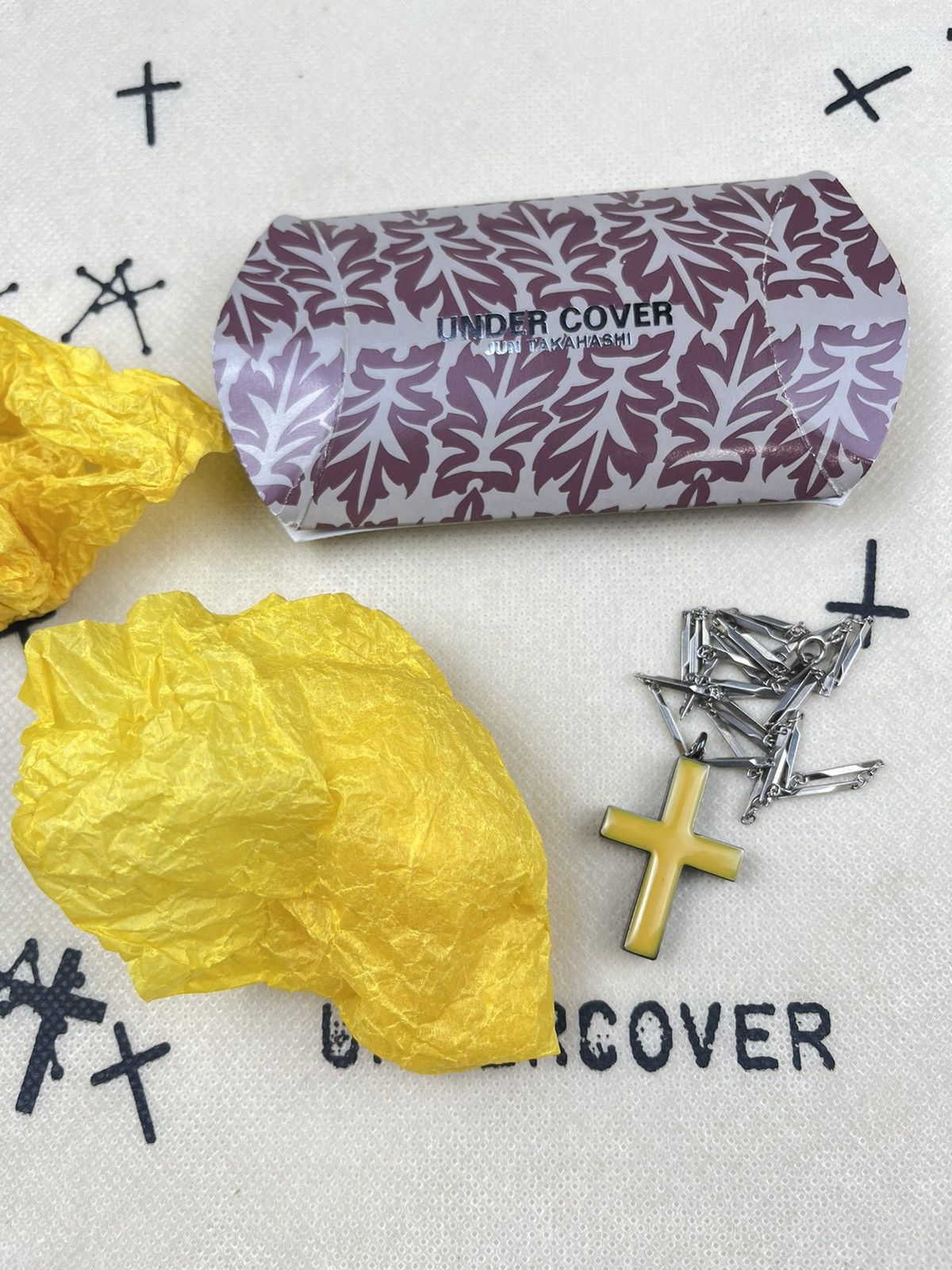 Undercover AW97 Undercover Cloisonne Cross Necklace Pendant Yellow Leaf Size ONE SIZE - 8 Thumbnail