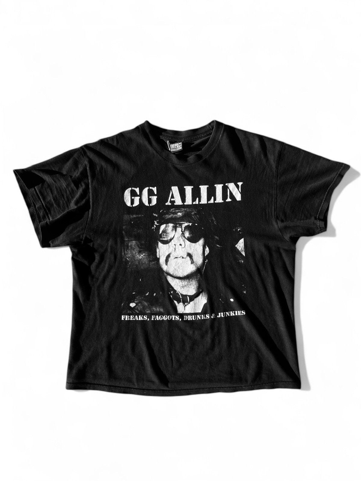 Band Tees × Vintage GG Allin Freaks, Fa**ots, Drunks & Junkies T-Shirt Size US L / EU 52-54 / 3 - 1 Thumbnail