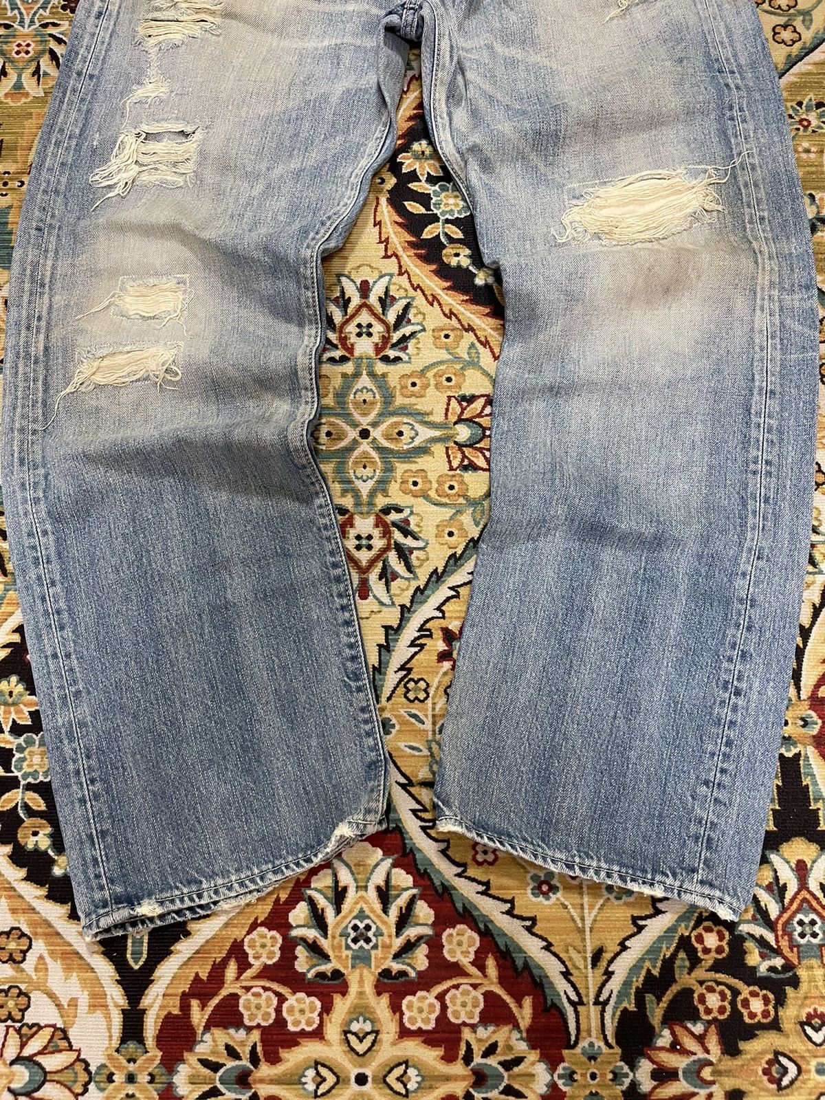 Nitraid Nitraid Destroyed Ripped Baggy Distressed Vintage Jeans Size US 35 - 7 Thumbnail