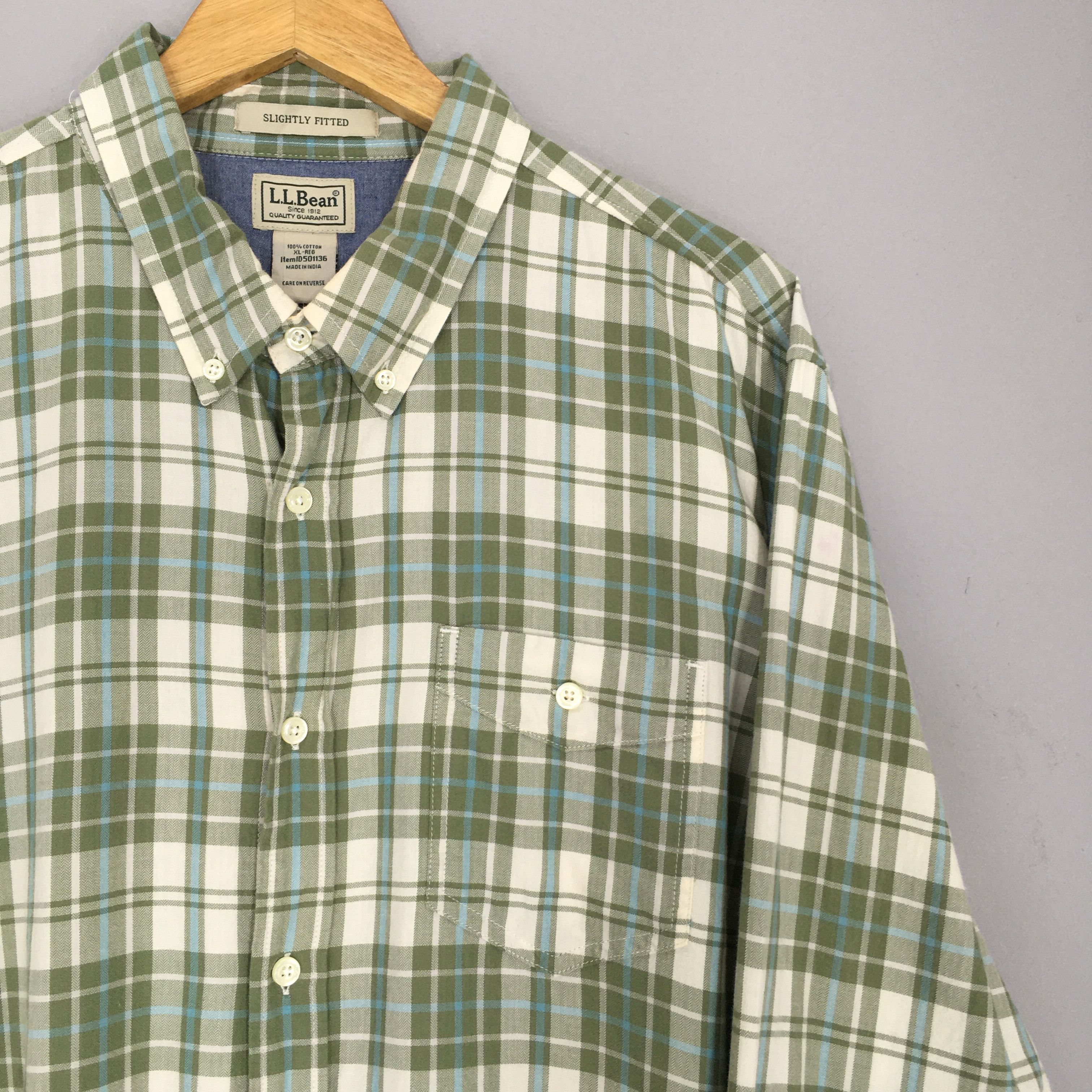Flannel × L.L. Bean × Vintage Vintage LL Bean Checkered Flannel Cotton Shirt XLarge Size US XL / EU 56 / 4 - 2 Thumbnail