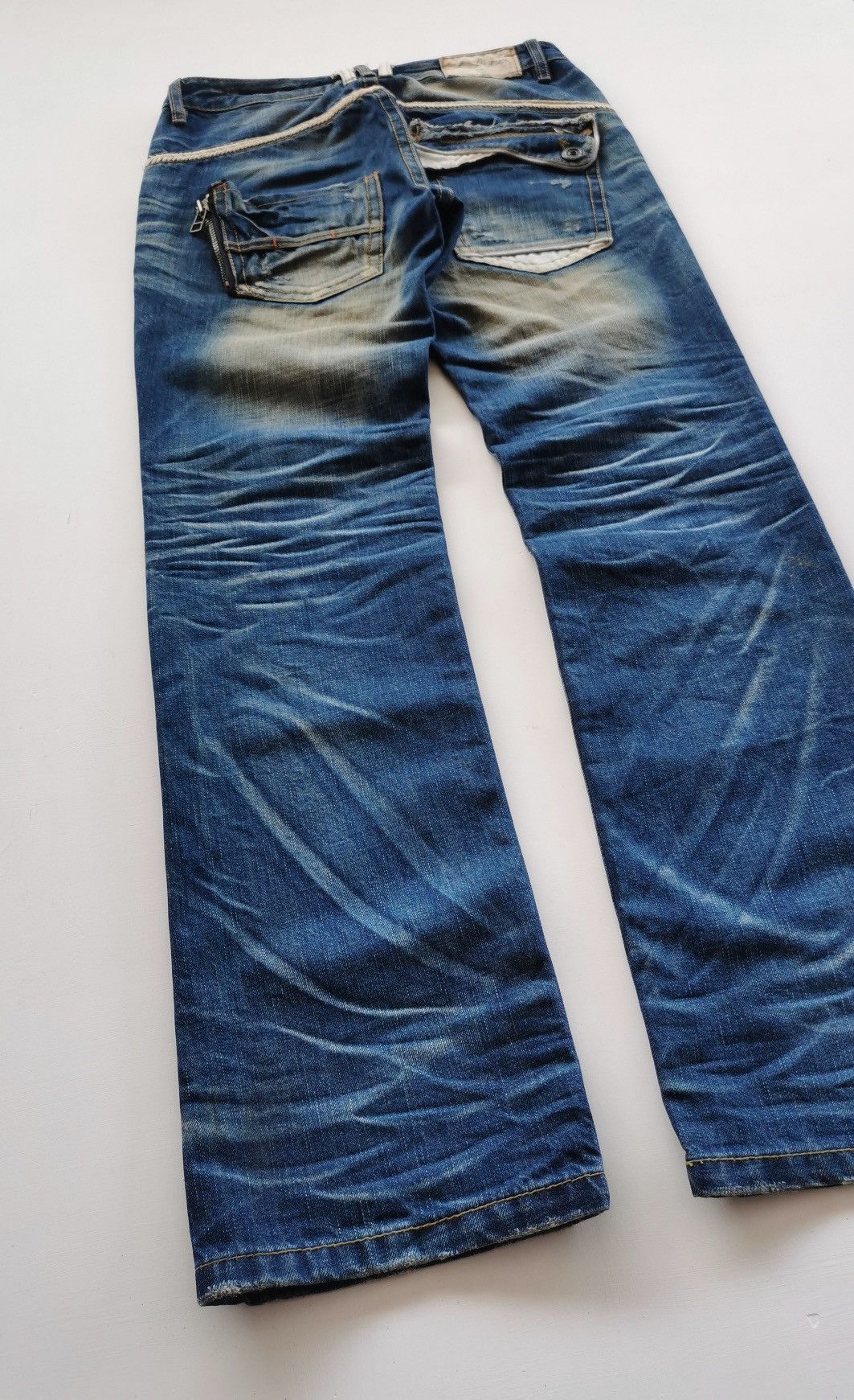 Japanese Brand Mudwash Lolita Exotic Vintage Blue Jeans Size US 32 / EU 48 - 7 Thumbnail