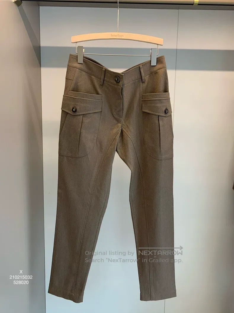 Brunello Cucinelli Brunello Cucinelli Khaki Wool Casual Pants Size 27" / US 4 / IT 40 - 1 Thumbnail
