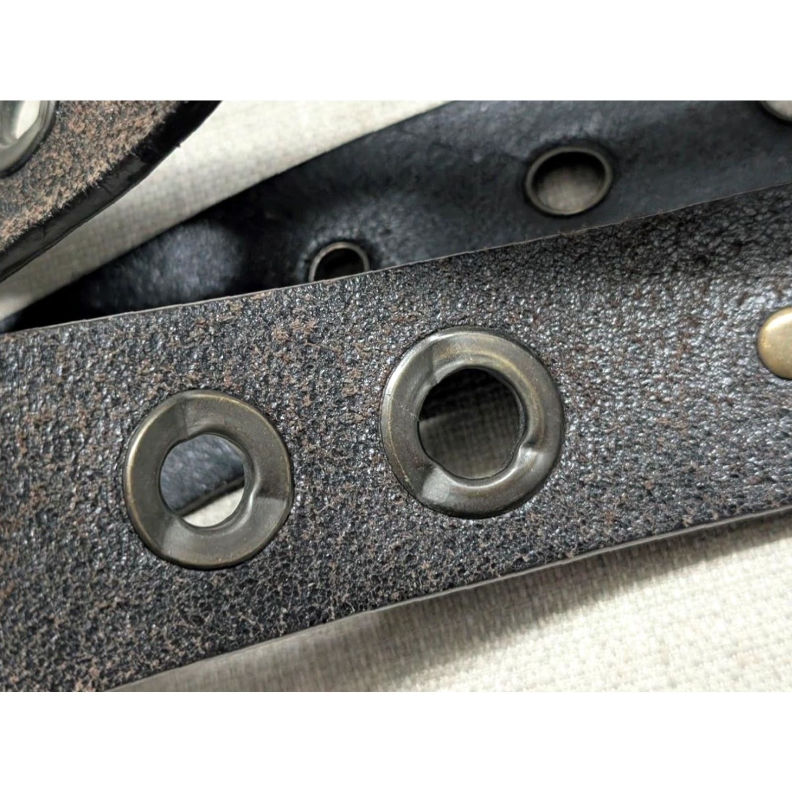 Hot Topic VINTAGE brown leather belt RIVTED studded western belt buckle 32 Men Size 32 - 7 Thumbnail