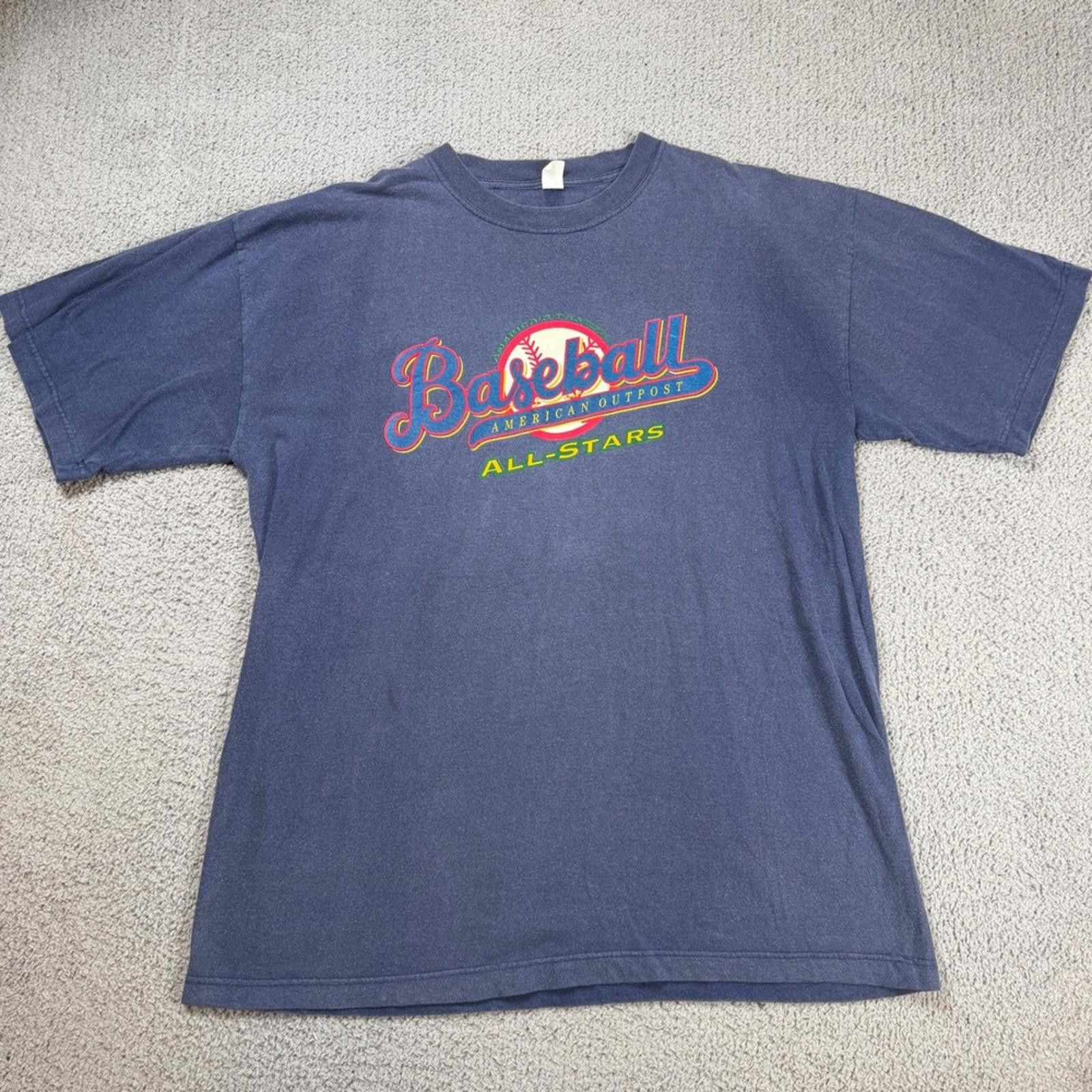 Other Vintage American Outpost Baseball All Stars T Shirt XL Navy Size US XL / EU 56 / 4 - 1 Thumbnail