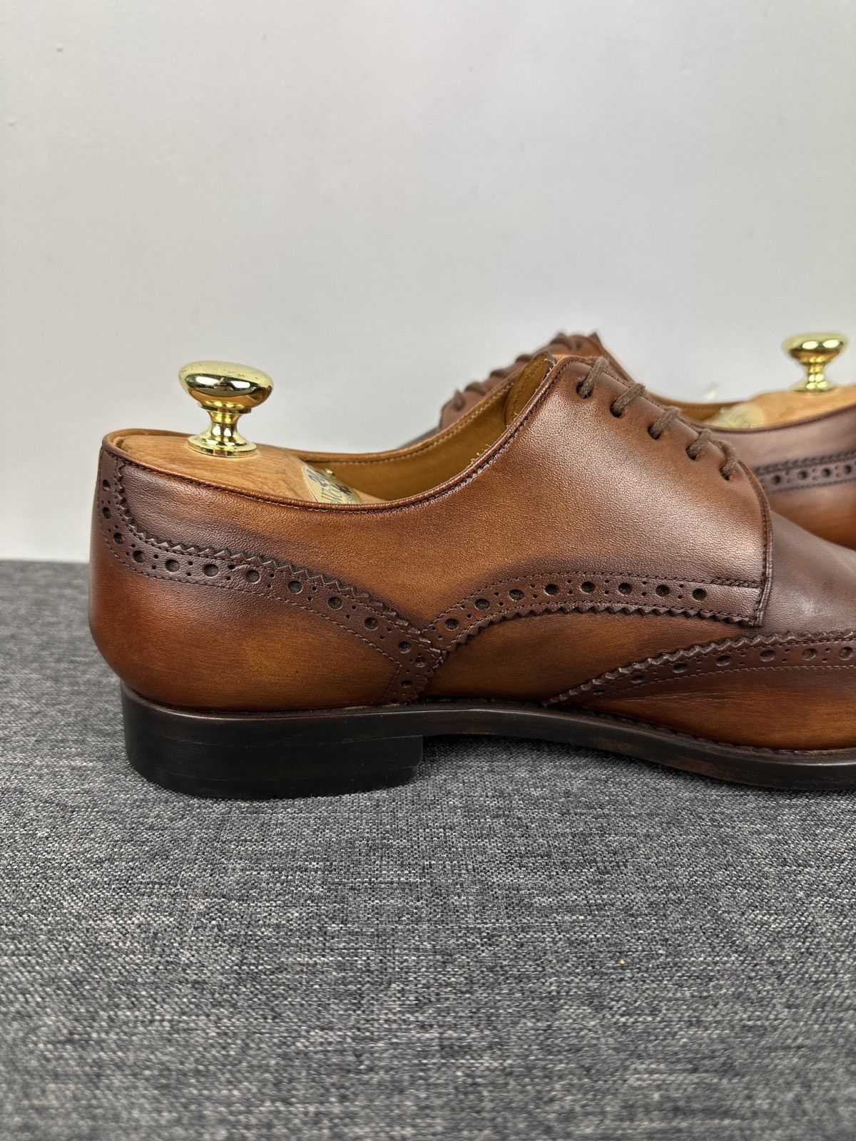 Other Jim Corbett Leather Wingtip Brogue Derby Dress Shoes Brown Size US 10 / EU 43 - 11 Thumbnail