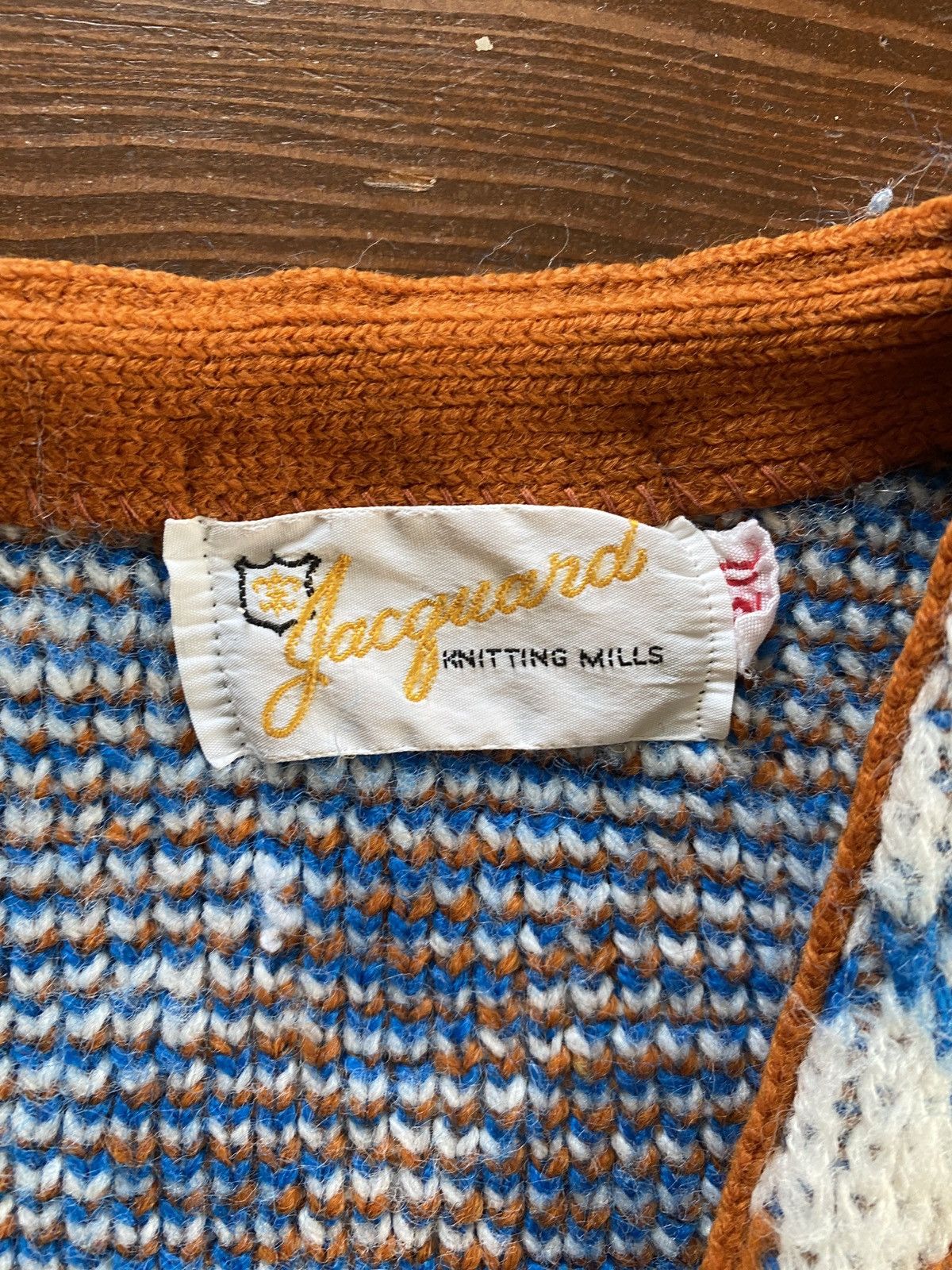 Retrofit Vintage 50’s/60’s Jacquard Knitting Mills Argyle Cardigan Size US XS / EU 42 / 0 - 5 Thumbnail