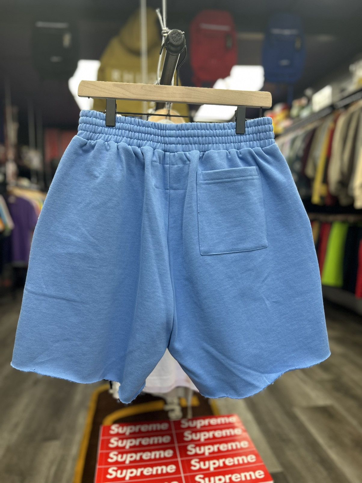 Sp5der Sp5der dusty blue OG web V2 sweatshorts Size US 40 / EU 56 - 2 Thumbnail