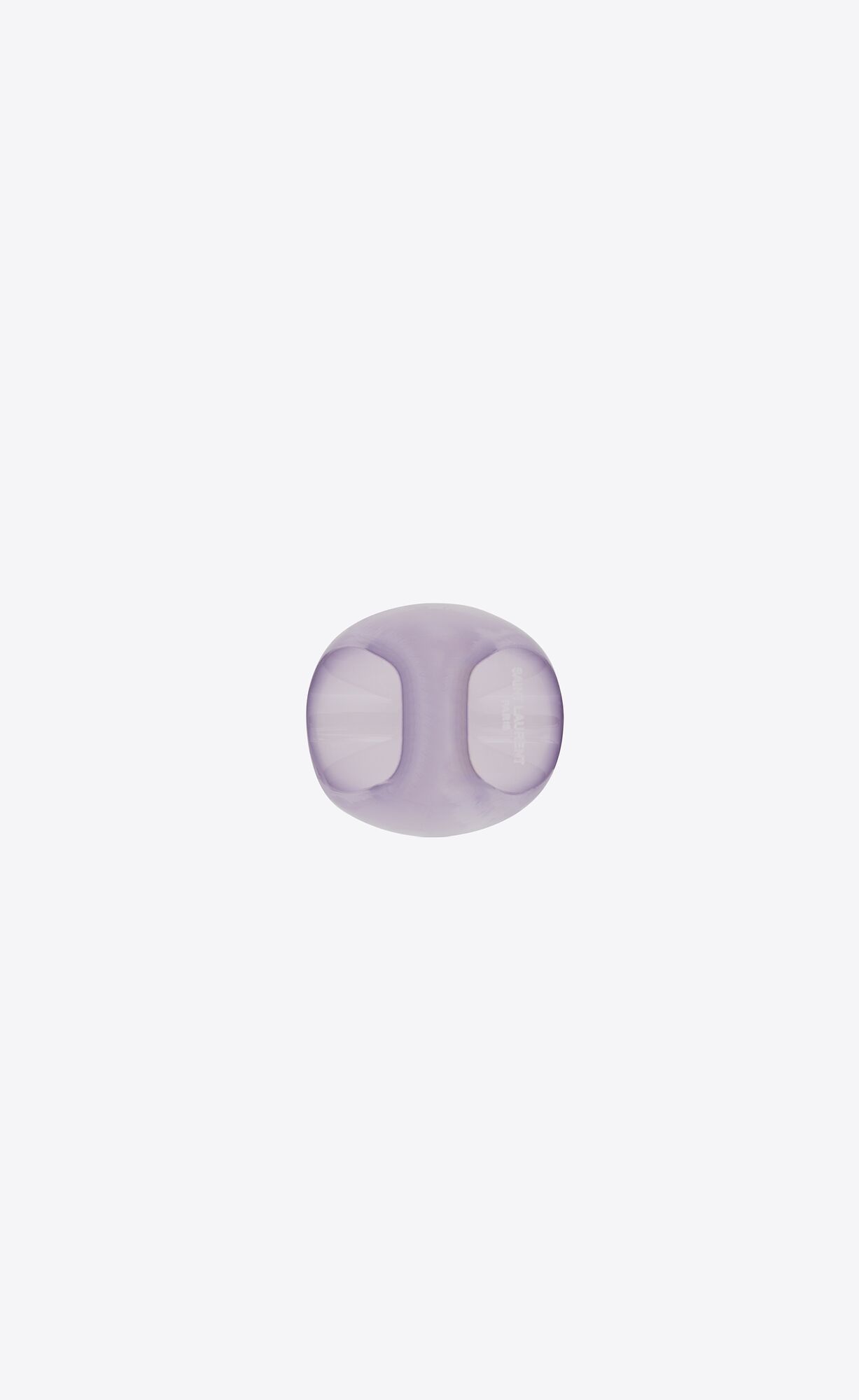 Saint Laurent Paris o1smrcs1224 Size: OS / Egg Ring In Resin in Milky Lilac Size ONE SIZE - 4 Thumbnail