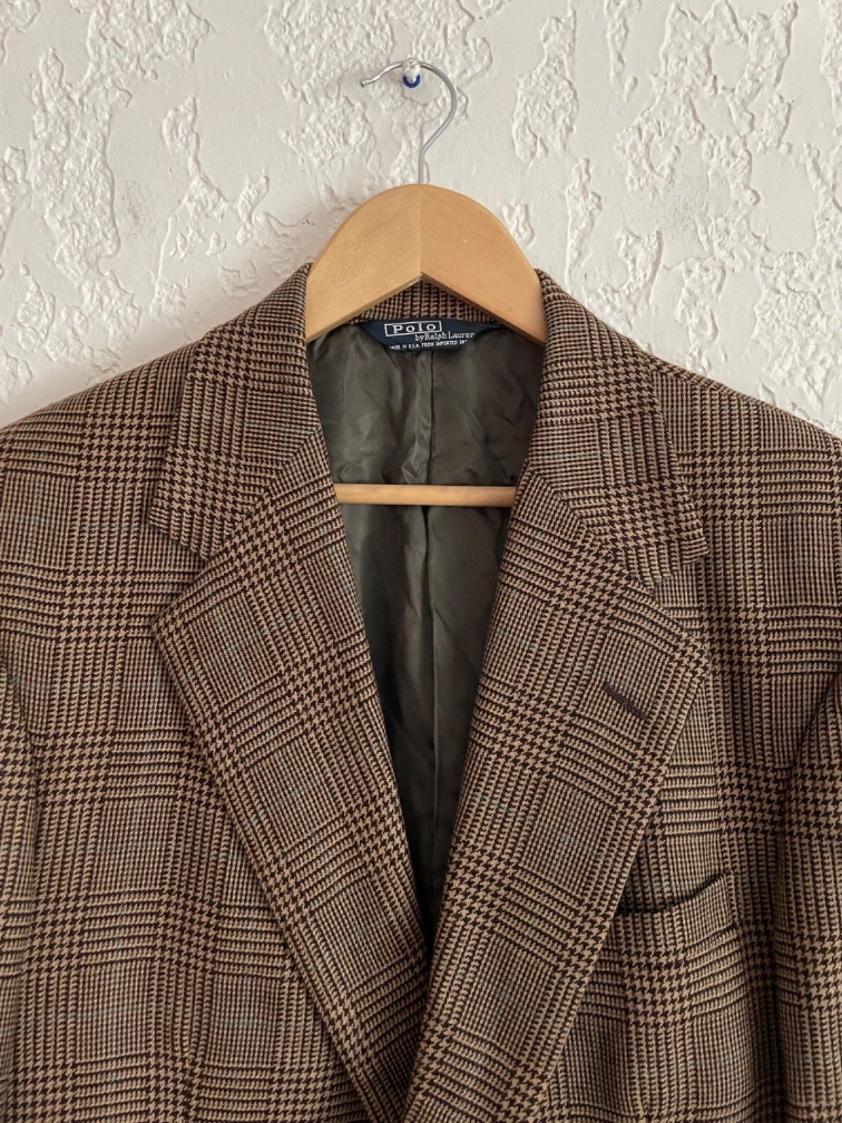 Polo Ralph Lauren 🔥 Polo Ralph Lauren® RARE 80s Glen Plaid Sport Coat Blazer Size 44L - 3 Thumbnail
