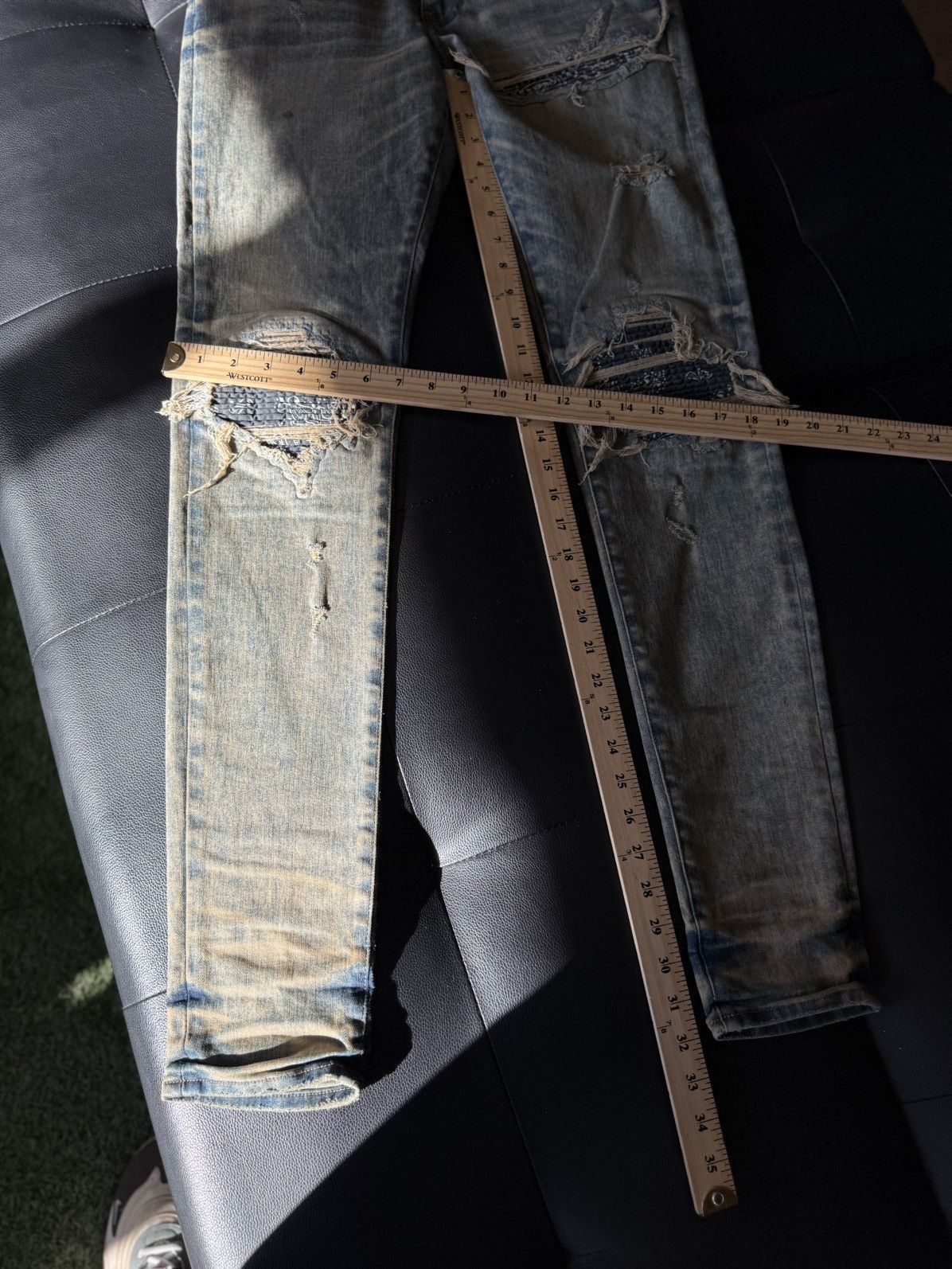 Amiri Amiri Blue Jeans Blue Bandanna Patch Size 30 Flawless 🧼 Size US 30 / EU 46 - 18 Thumbnail
