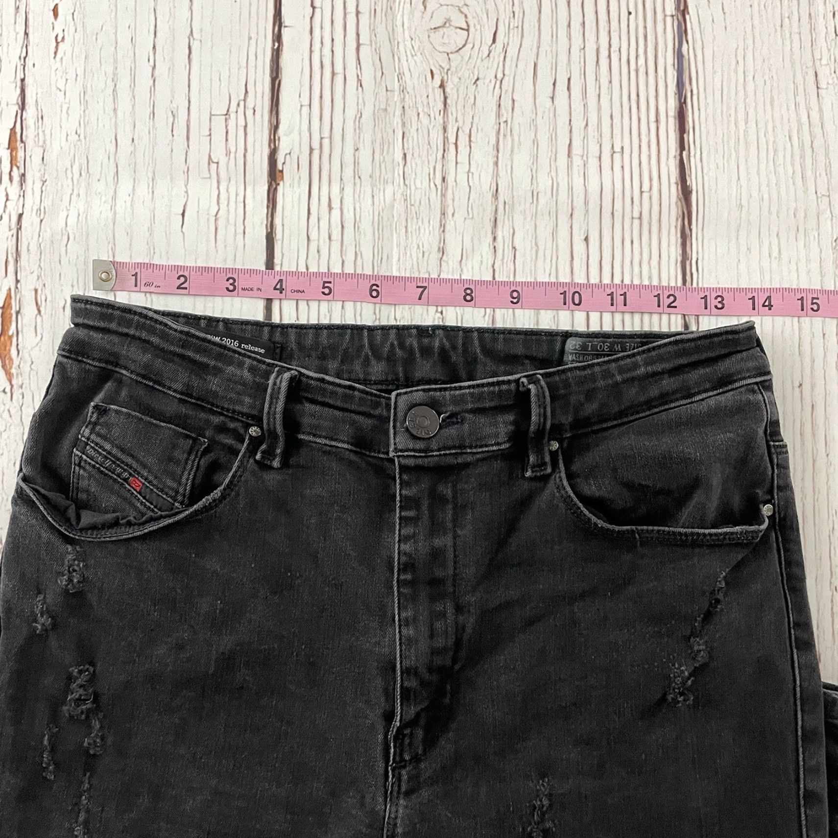 Diesel VINTAGE Diesel Skinzee High Denim Black Wash Distressed Skinny Jeans Women's 30 Size 30" / US 8 / IT 44 - 5 Thumbnail