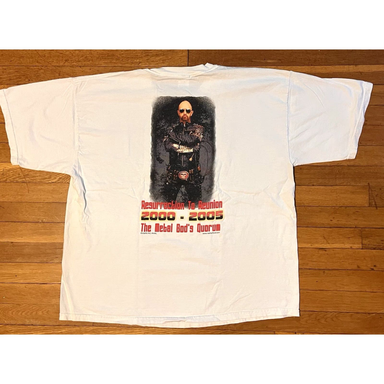 Gildan VINTAGE Rob Halford The Metal God’s Quorum Shirt Men’s 2XL White T-Shirt Band Metal Rock Graphics Logo 2000s Mens Size US XXL / EU 58 / 5 - 2 Thumbnail
