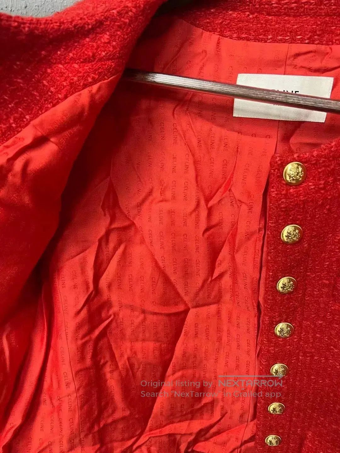 Celine celine red blazer with gold buttons. Size M / US 6-8 / IT 42-44 - 4 Thumbnail