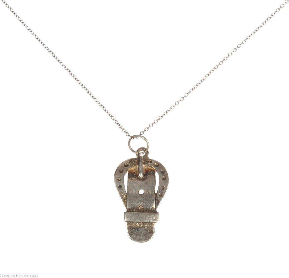 Designer Sterling Silver Unisex Buckle Pendant Necklace Alberto Juan Size ONE SIZE - 1 Thumbnail