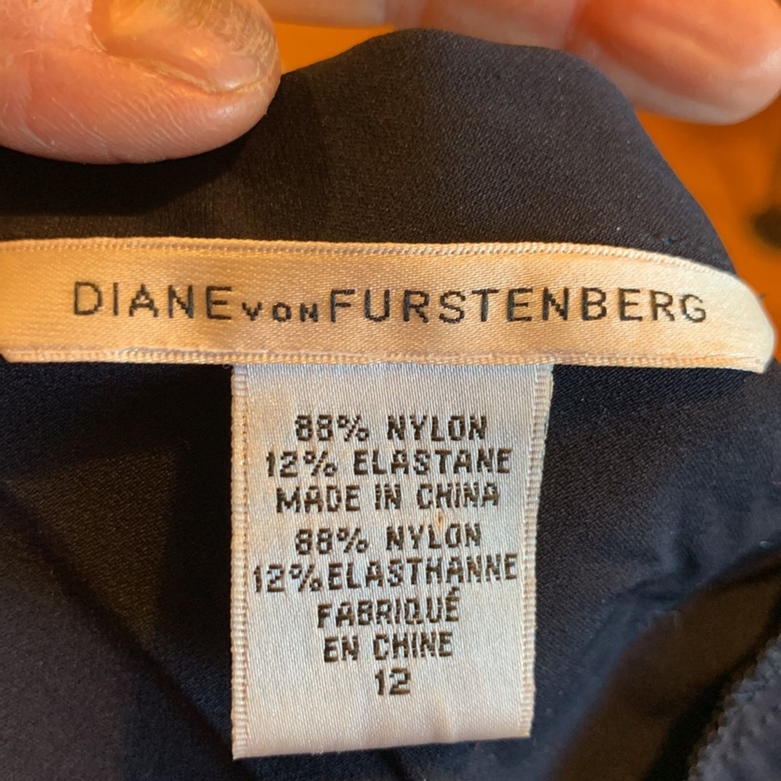 Diane von Furstenberg Diane von Furstenberg navy blue cocktail dress DVF Size XL / US 12-14 / IT 48-50 - 6 Thumbnail