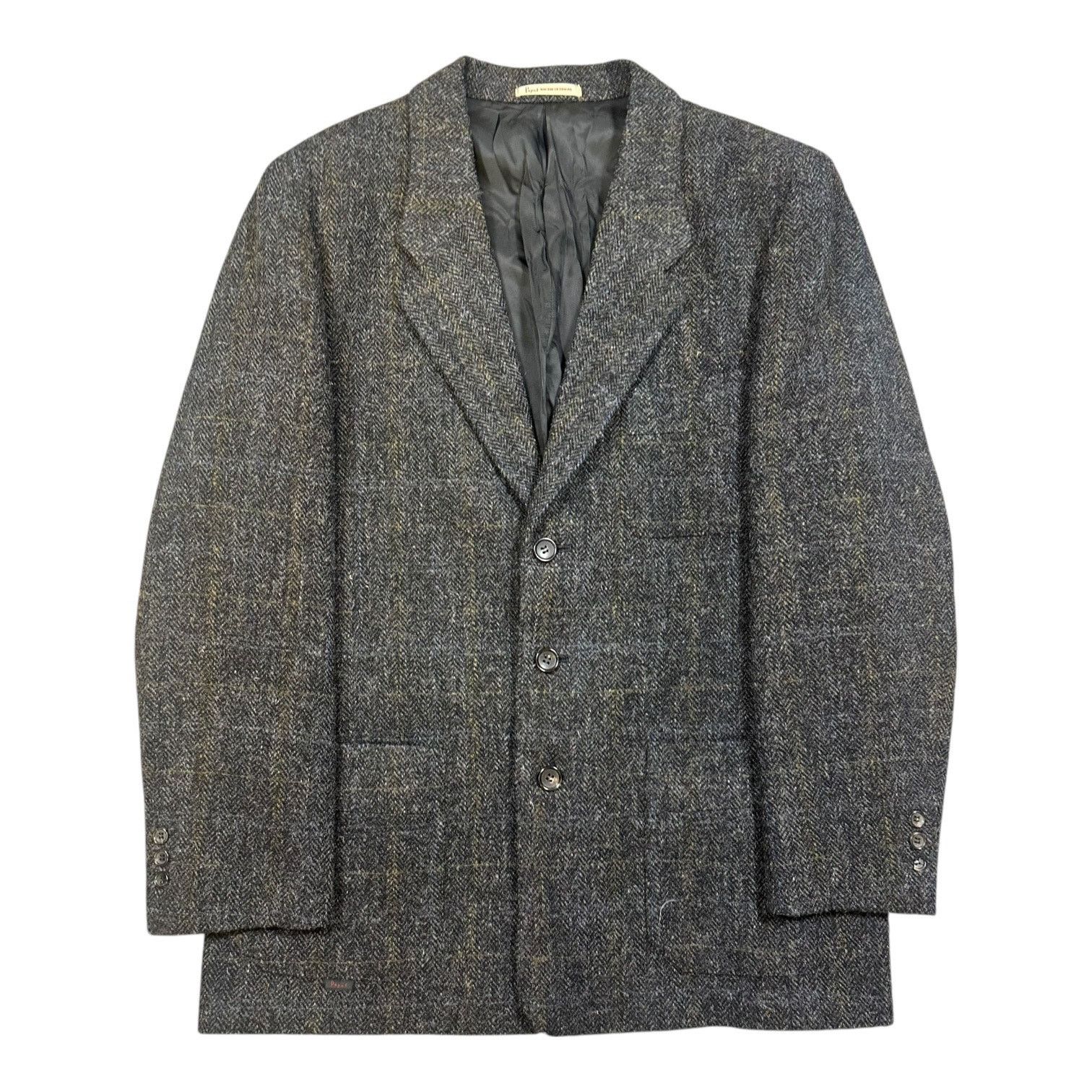Harris Tweed Papas Harris Tweed Sport Coat Blazer 42R Charcoal Gray Size 42R - 1 Thumbnail