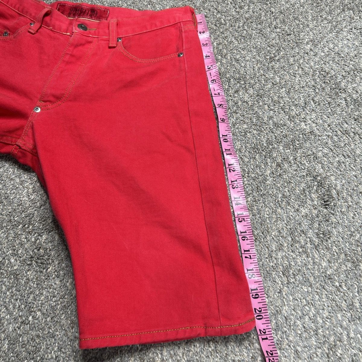 20471120 × Japanese Brand × Vintage 20471120 6 pocket denim shorts red jorts Size US 30 / EU 46 - 9 Thumbnail