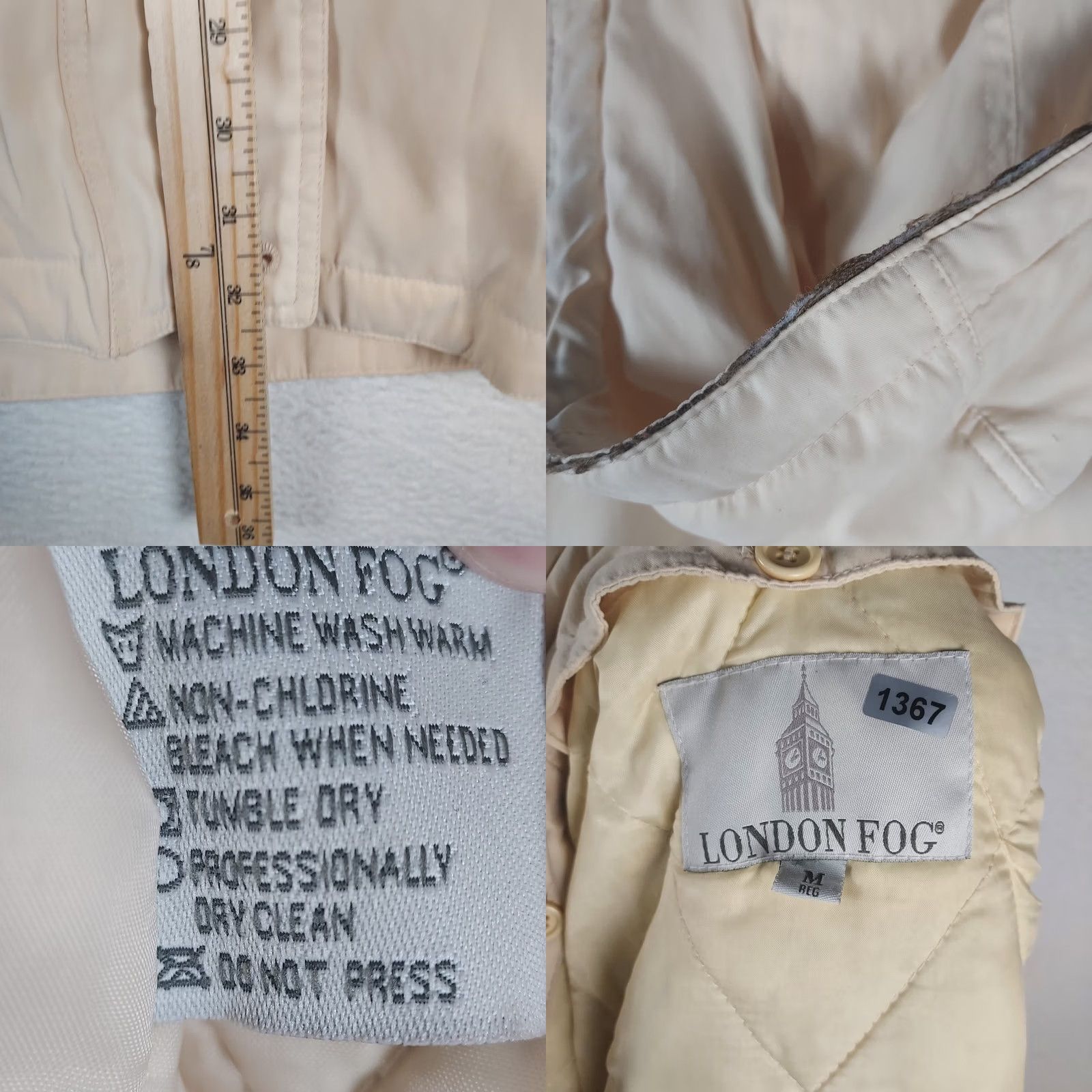London Fog London Fog Womens Medium Hooded Insulated Rain Jacket Light Beige Long Casual Coat Size M / US 6-8 / IT 42-44 - 8 Thumbnail