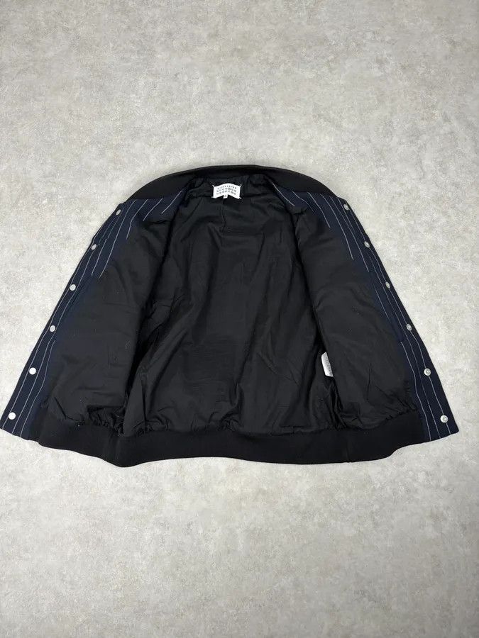 Maison Margiela SS2016 Maison Margiela Navy Striped Pinstripe Wool Bomber Jacket Size US S / EU 44-46 / 1 - 8 Thumbnail