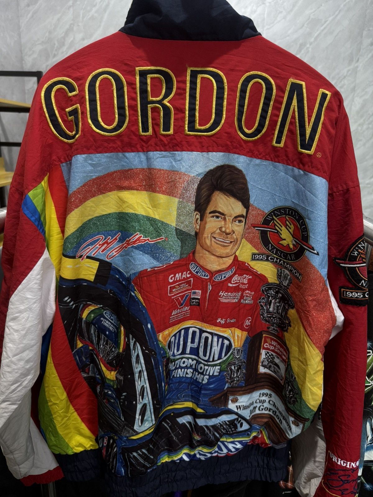 Other Vtg Jeff Gordon 1995 Winston Cup Jacket Artwear windbreaker Size US XL / EU 56 / 4 - 5 Thumbnail