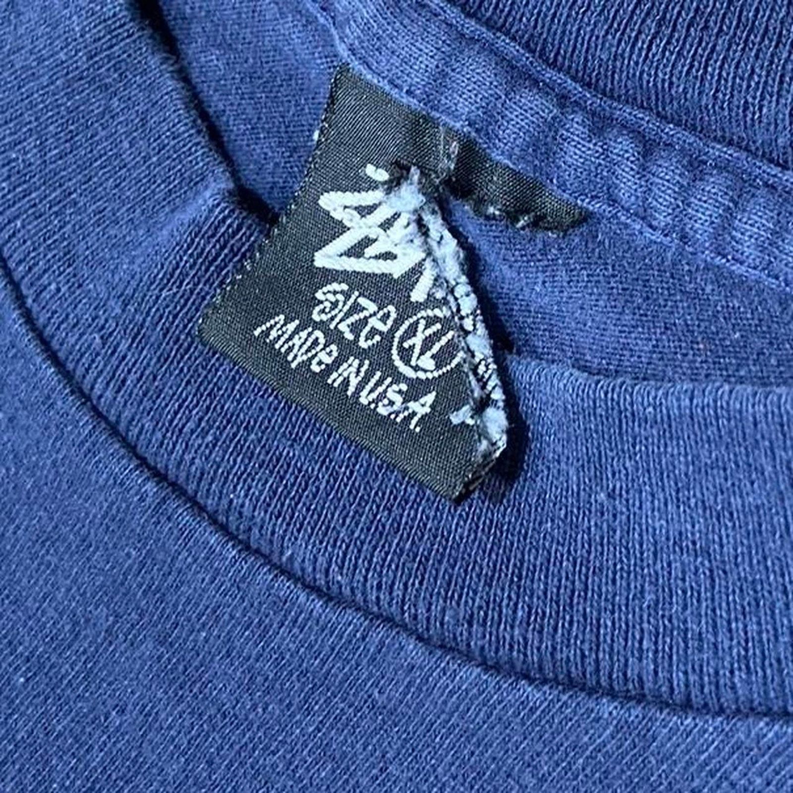 Stussy 90s stussy navy tee shirt Size US XL / EU 56 / 4 - 3 Thumbnail