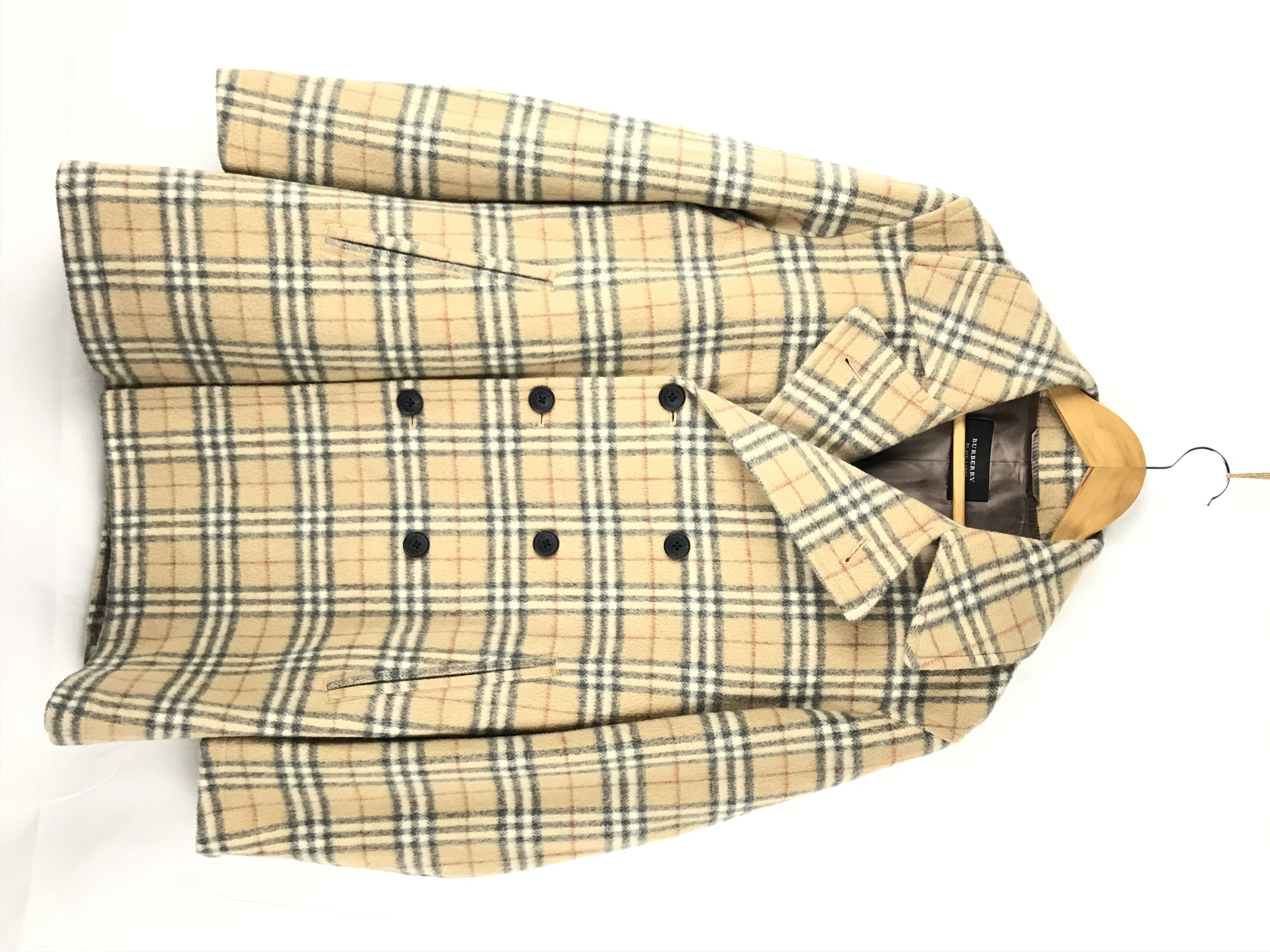 image of Burberry Nova Check Trench Winter Jacket Double Breasted in Brown, Men's (Size Small)