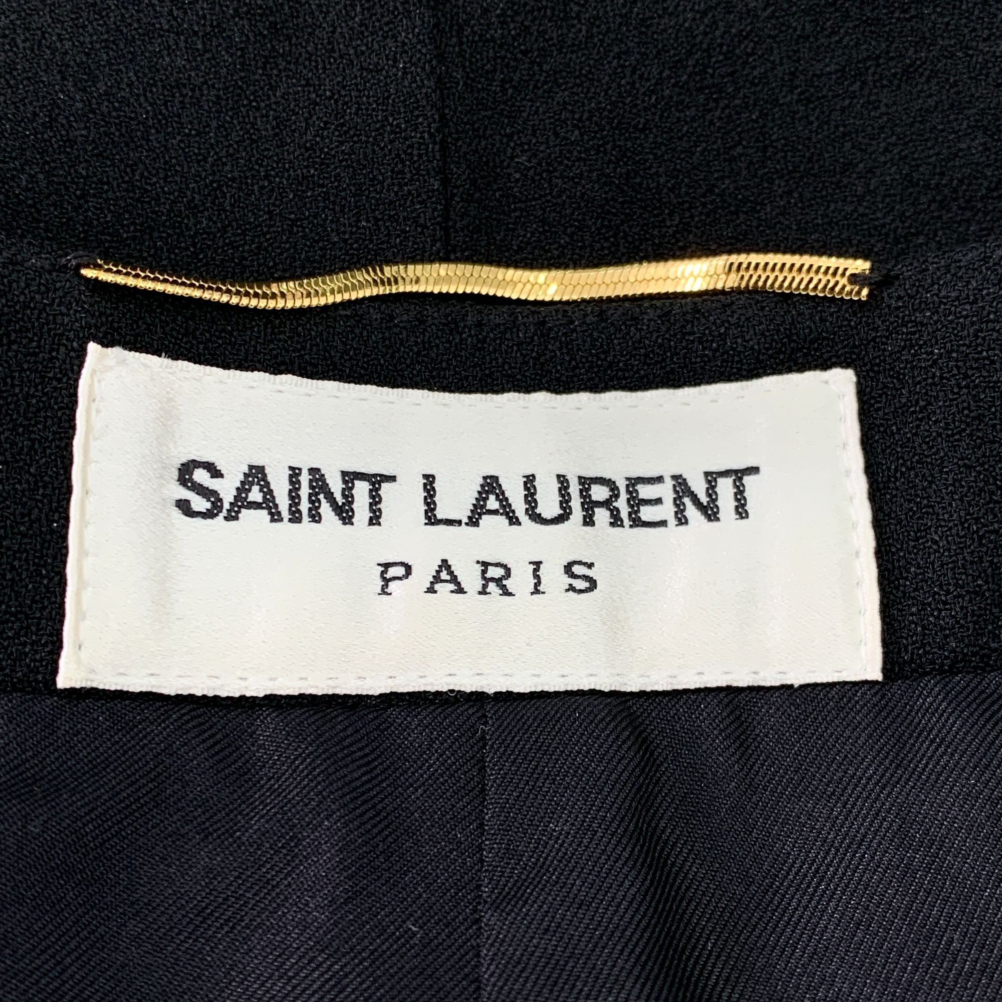 Yves Saint Laurent Saint Laurent Paris Black Gold-Studded Pleated Mini Skort Size 27" / US 4 / IT 40 - 5 Thumbnail