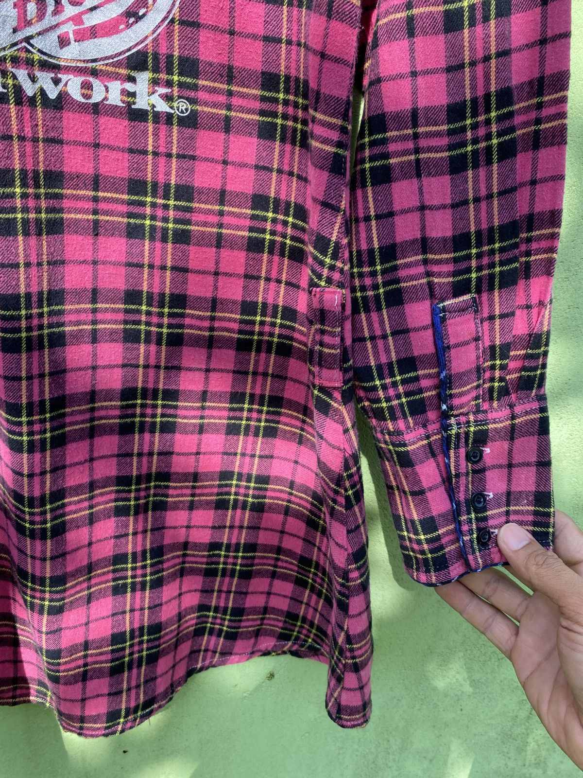 Dickies Dickies Pink Plaid Grunge Flannel Shirt Vintage Workwear Size ONE SIZE - 17 Thumbnail