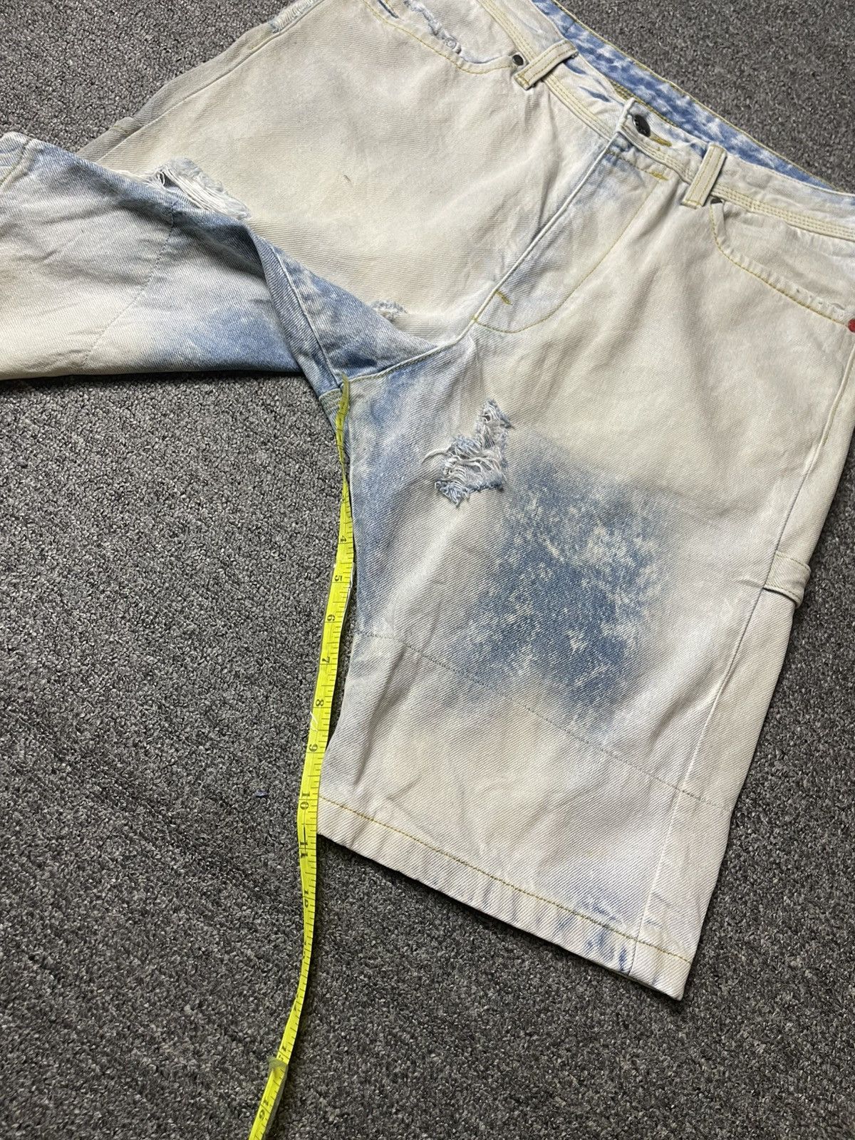 Japanese Brand × Vintage FIFTYFIVEDSL Blue Acid Wash Short Jeans (104) Size US 31 - 6 Thumbnail