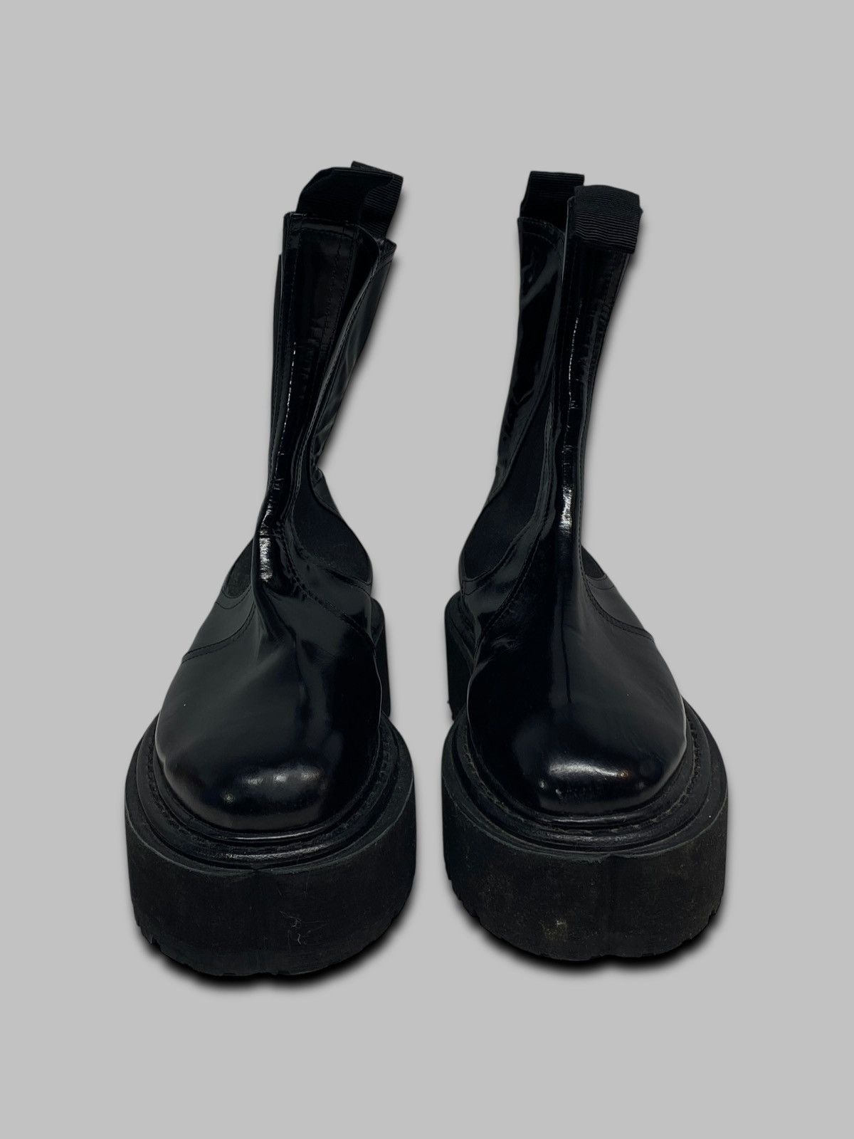 Simone Rocha Simone Rocha Patent Leather Black Boots Avant Garde Size US 12.5 / EU 45-46 - 7 Thumbnail
