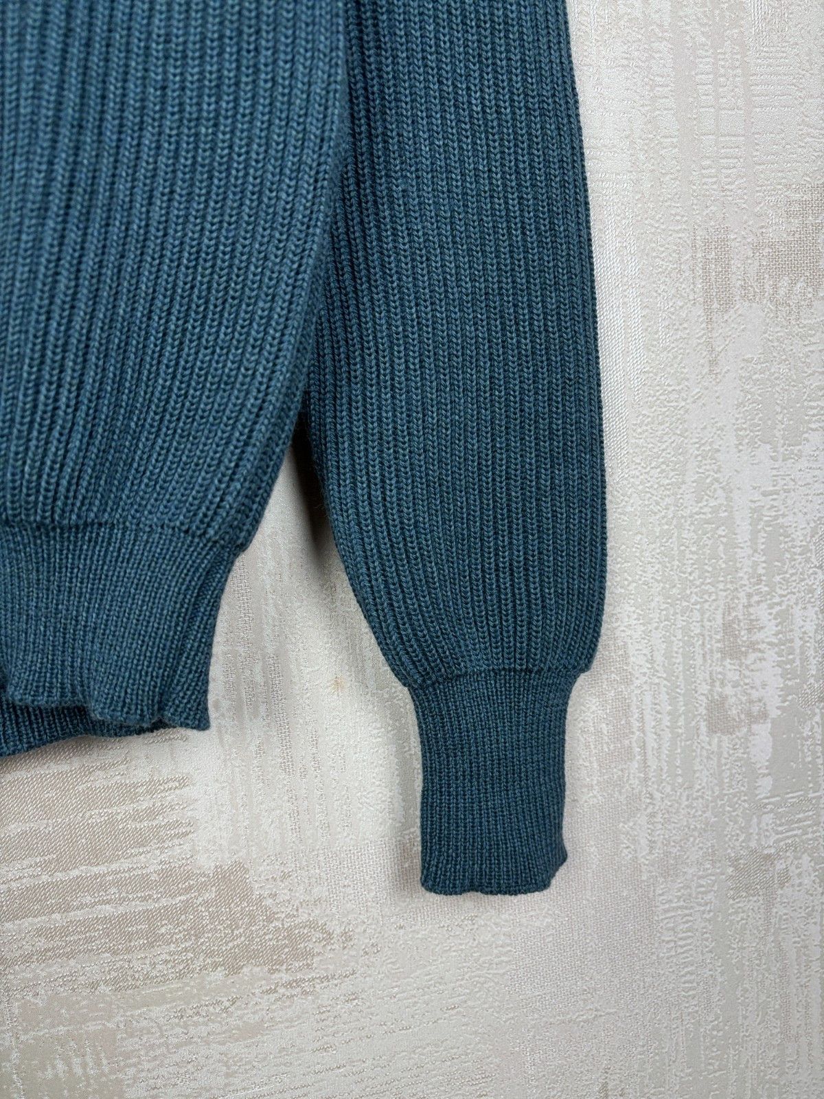 Roberto Collina Roberto Collina Dark Teal Knit Wool Sweater Crew Neck Size US M / EU 48-50 / 2 - 6 Thumbnail